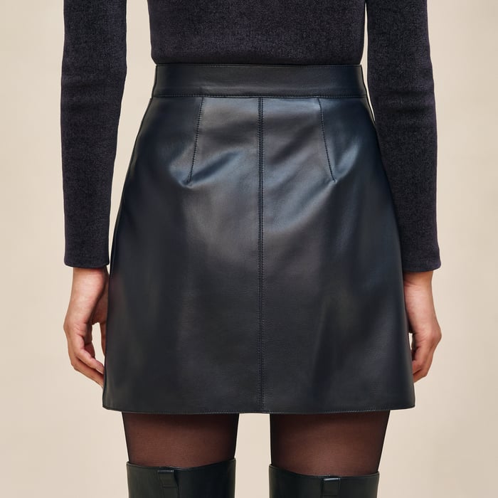 Bleu Noir A-line Miniskirt