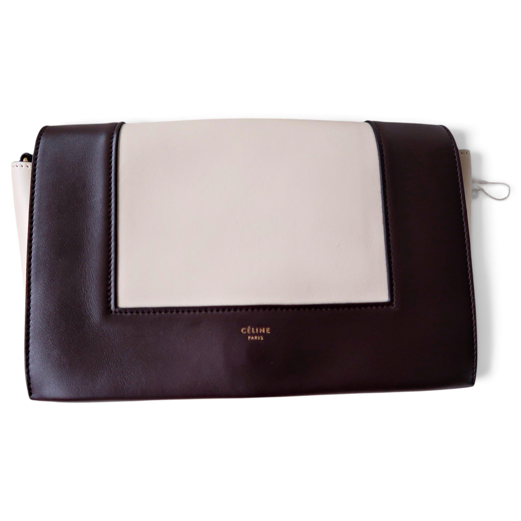 Frame leather handbag