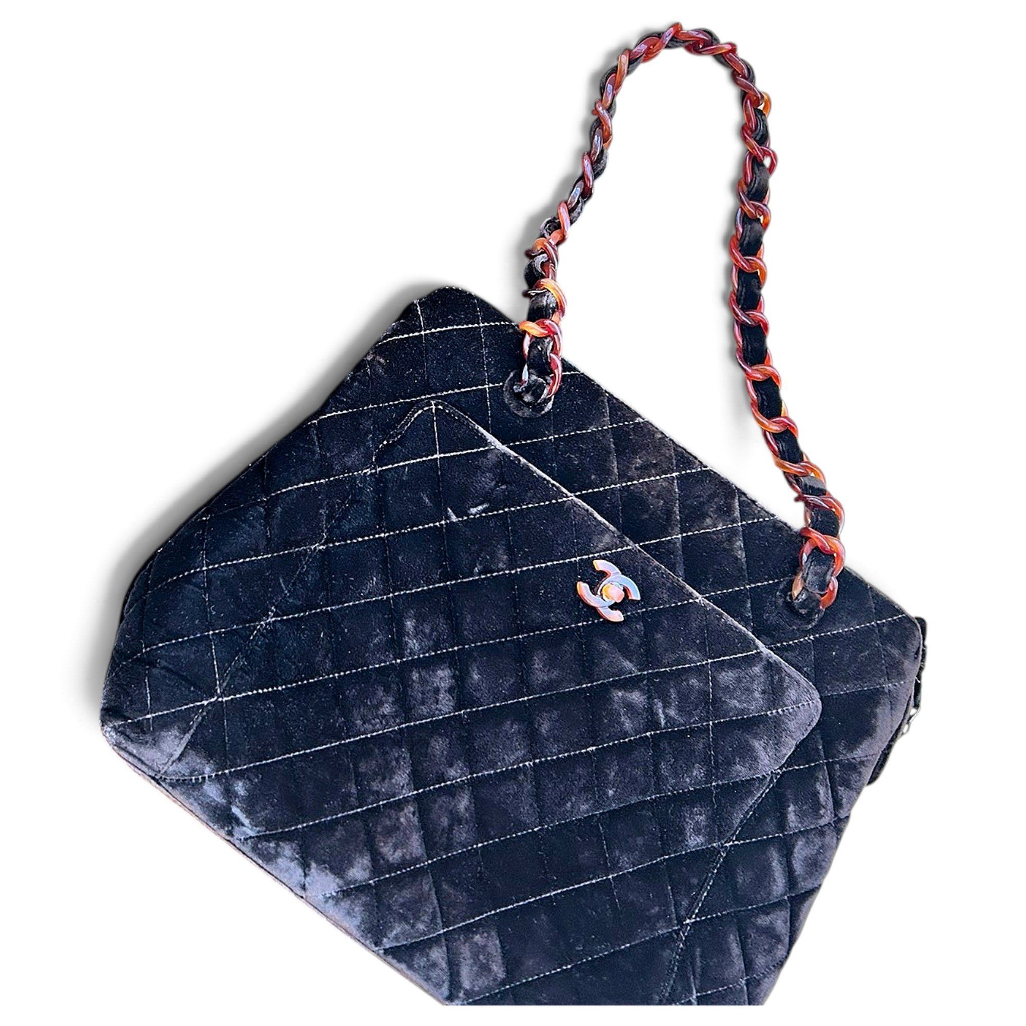 Velvet handbag