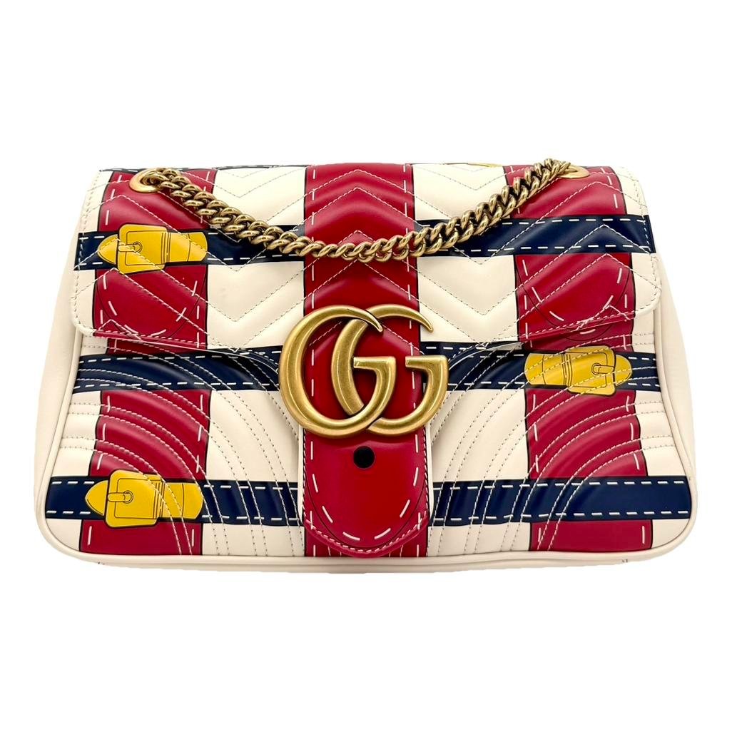 GG Marmont Flap leather handbag