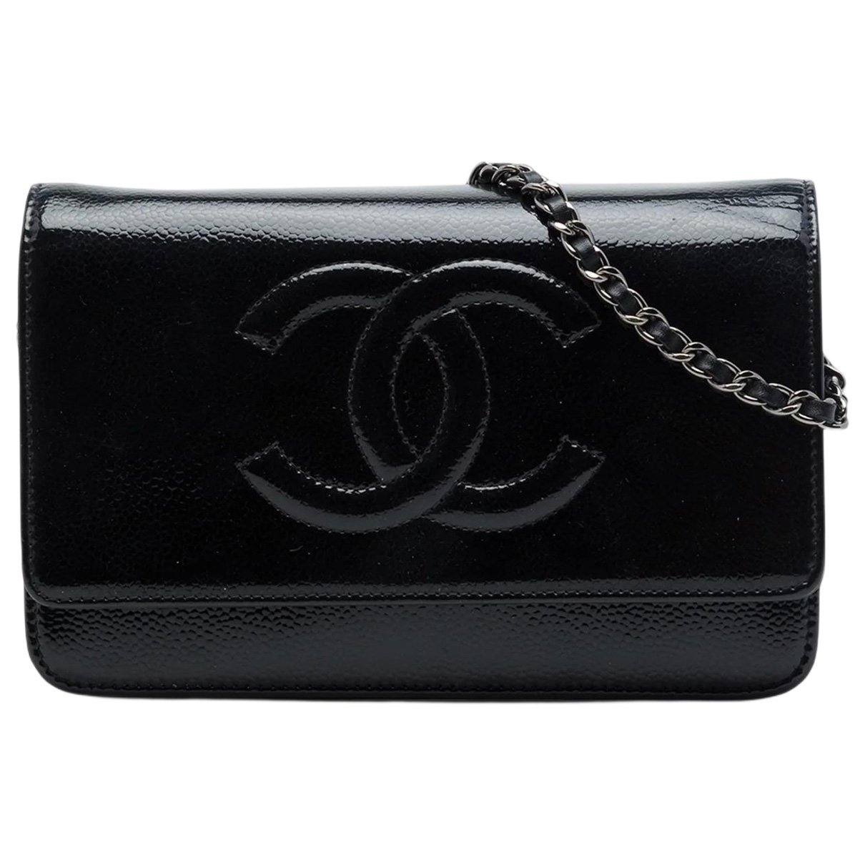 Wallet On Chain leather crossbody bag