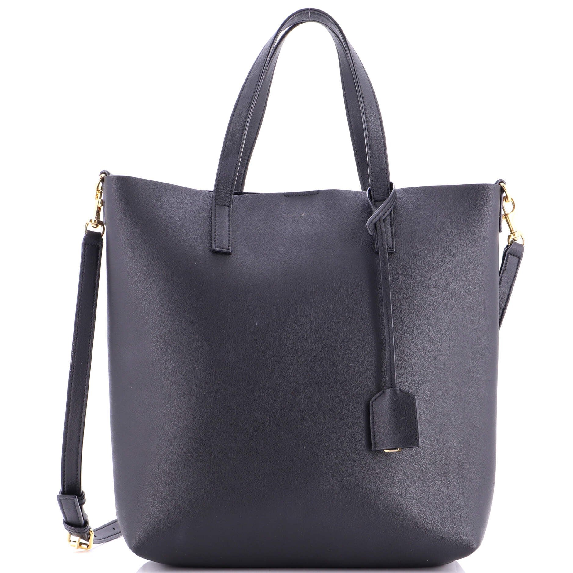 Saint Laurent Shopper Tote Leather Toy