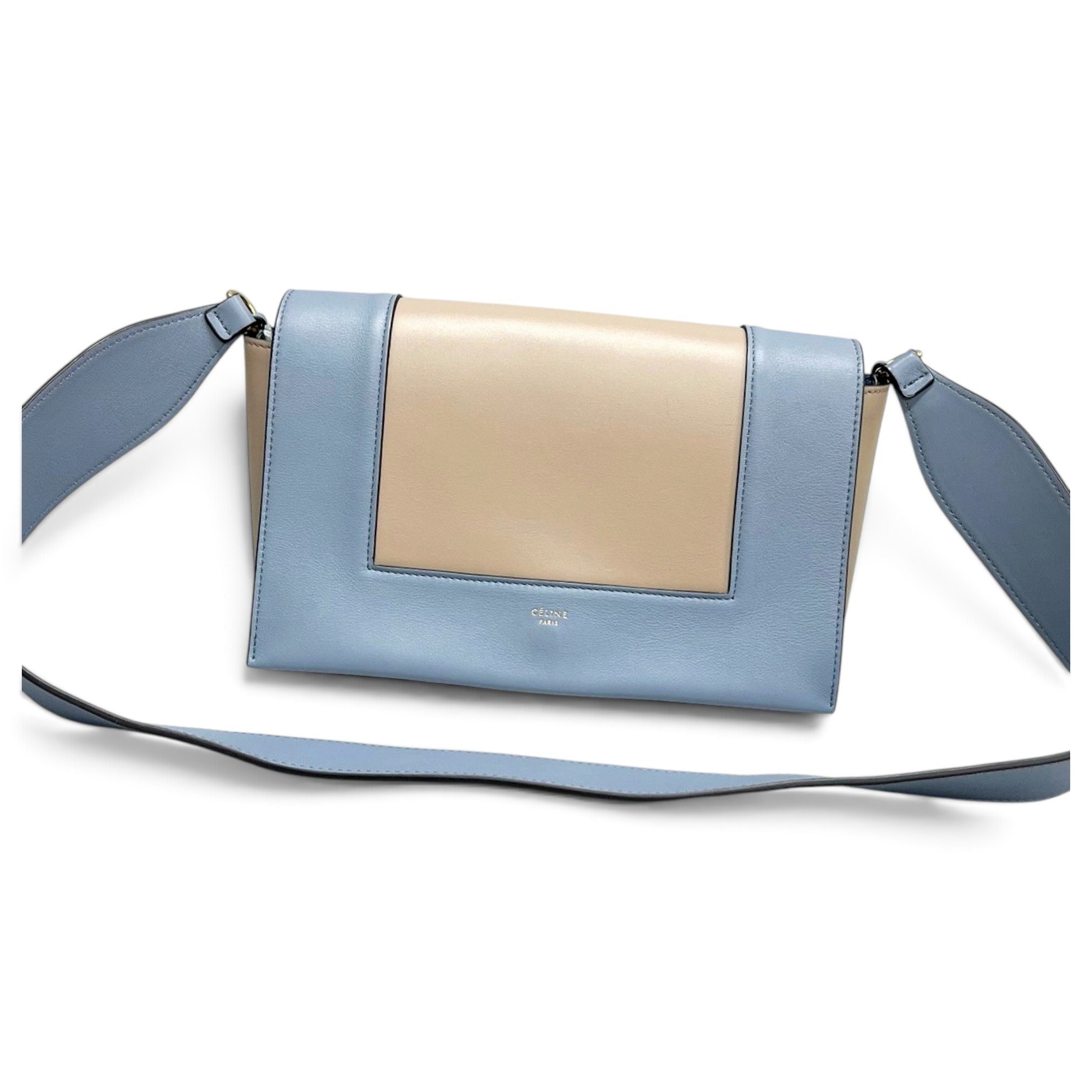 Frame leather handbag