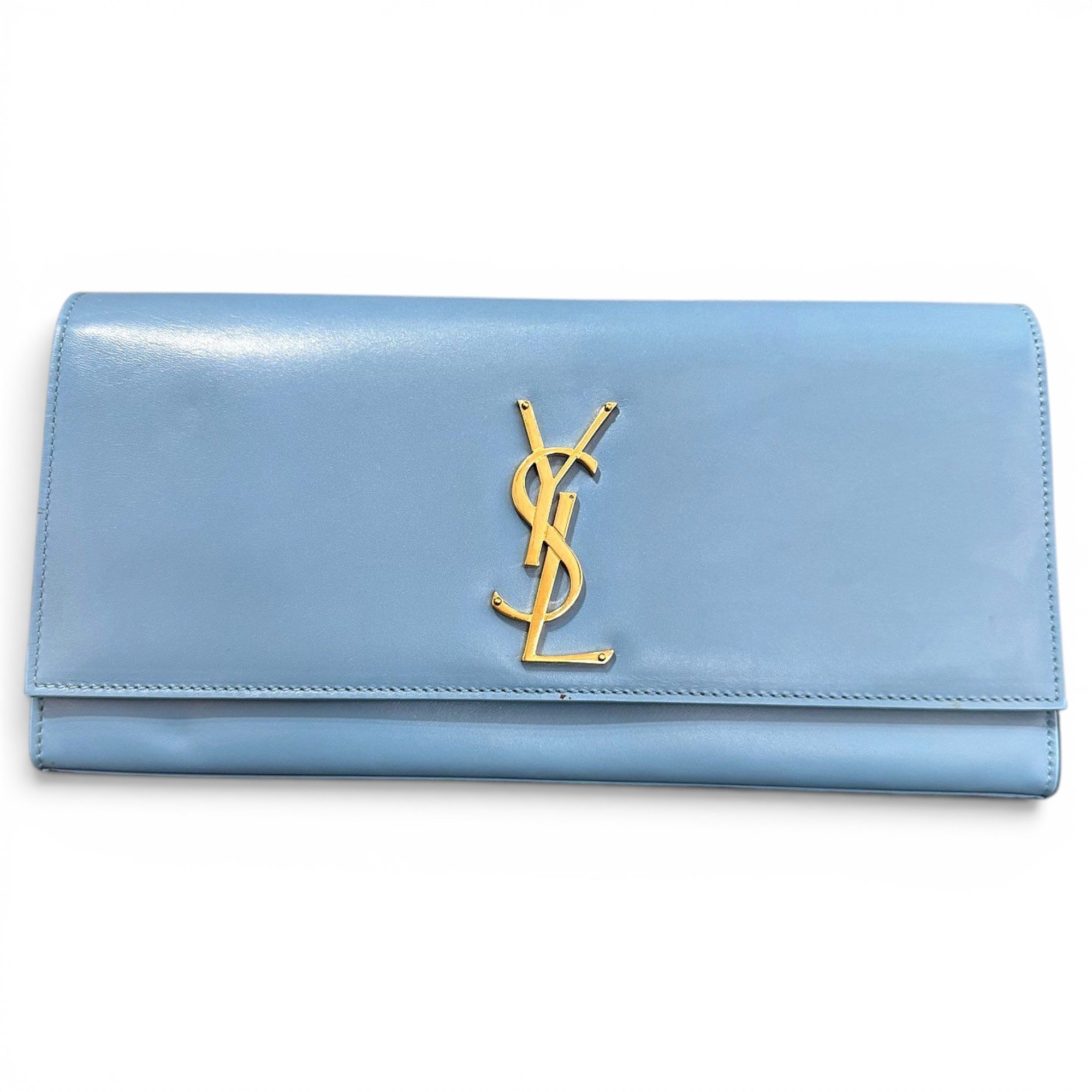 Leather clutch bag