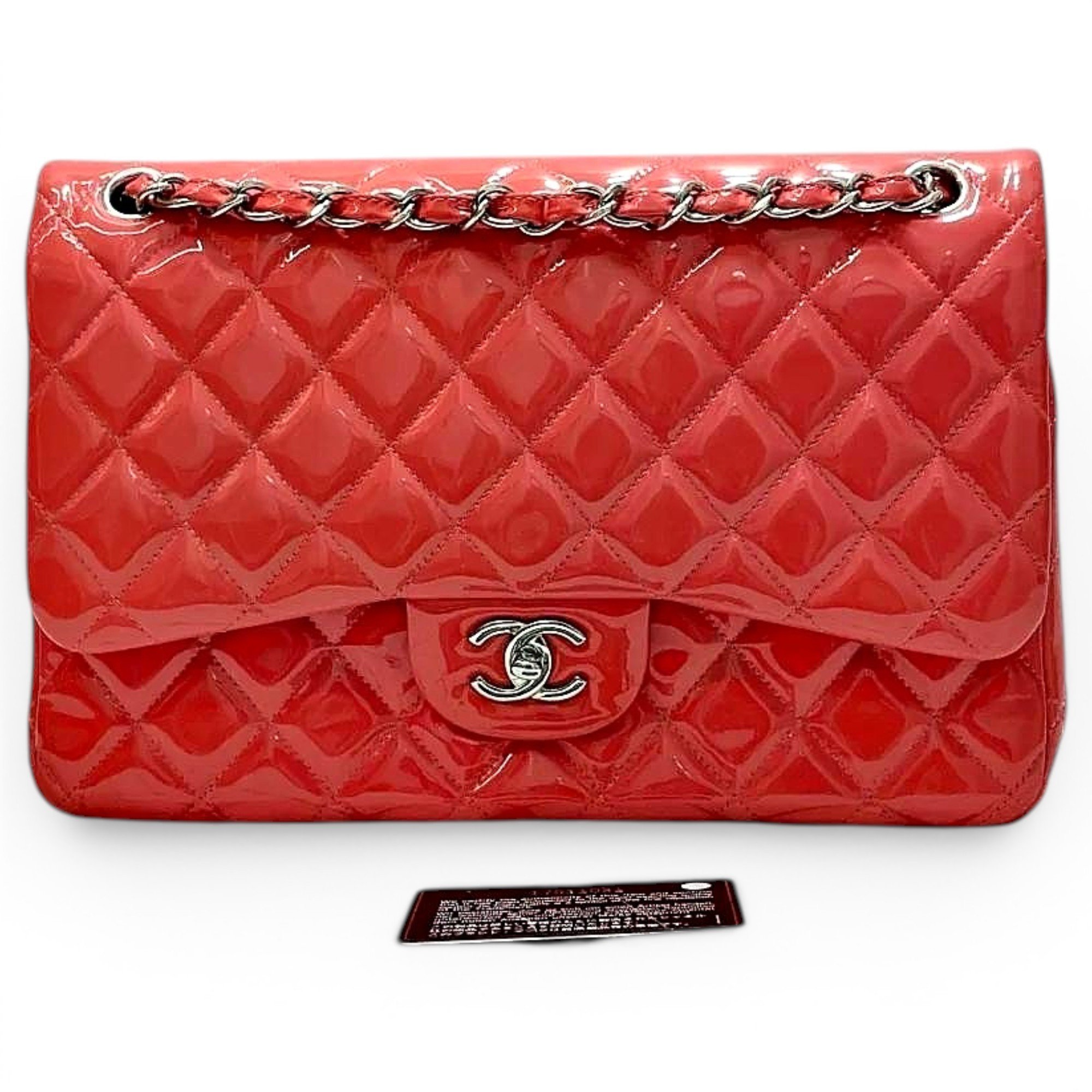 Patent leather handbag
