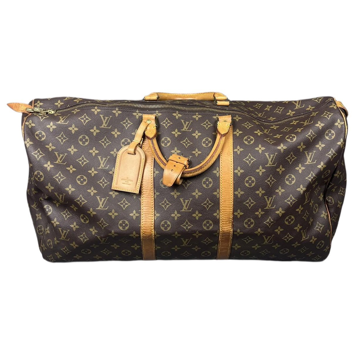 Keepall leather travel bag
