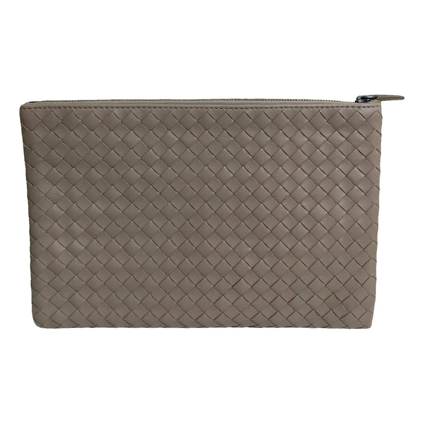 Leather clutch bag