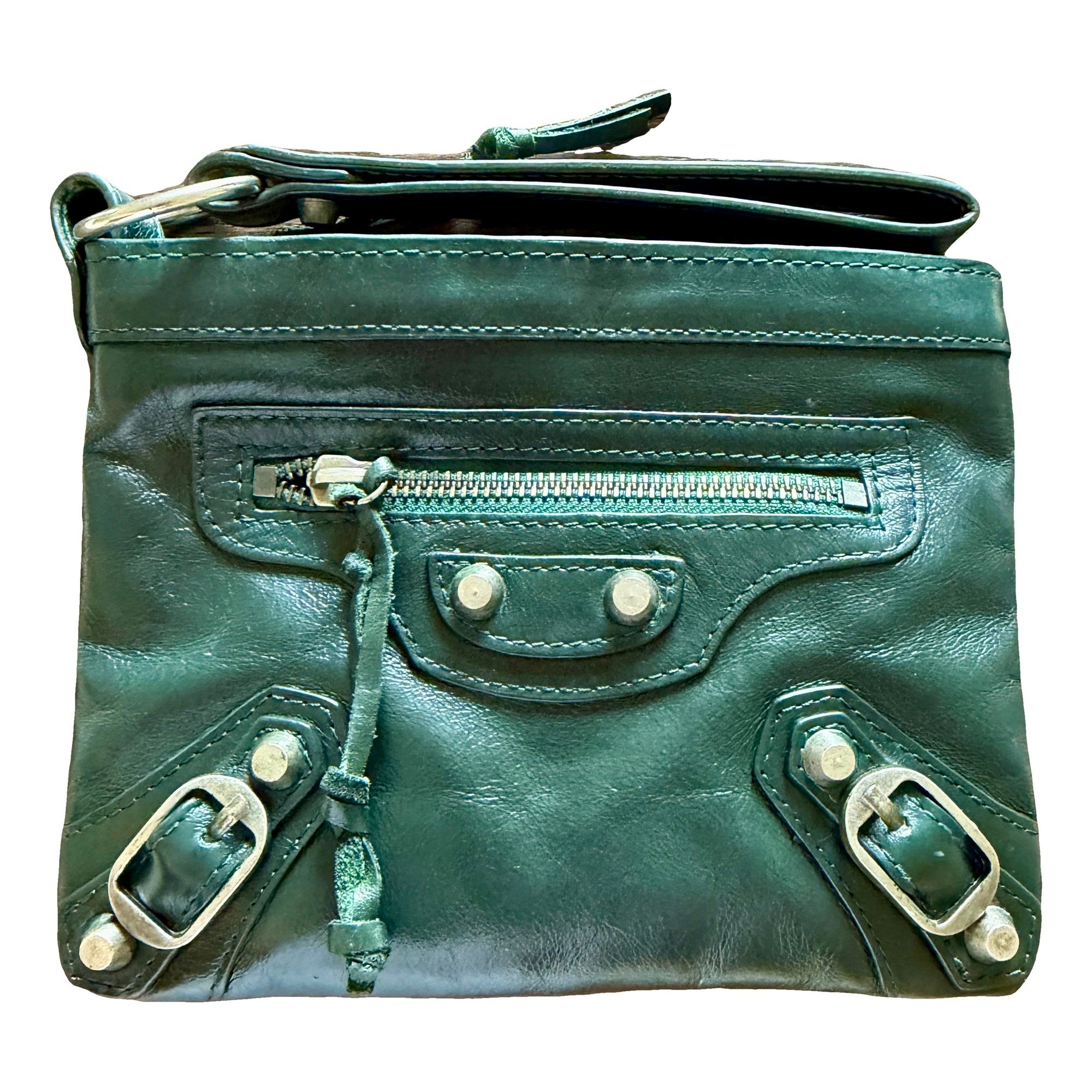 Leather clutch bag