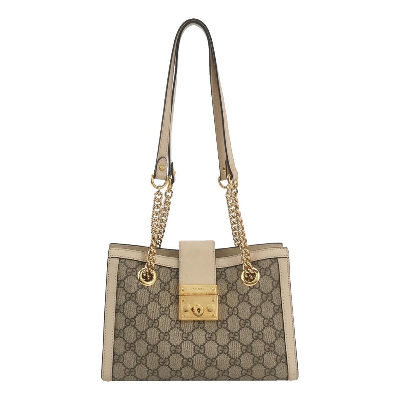 Padlock leather handbag