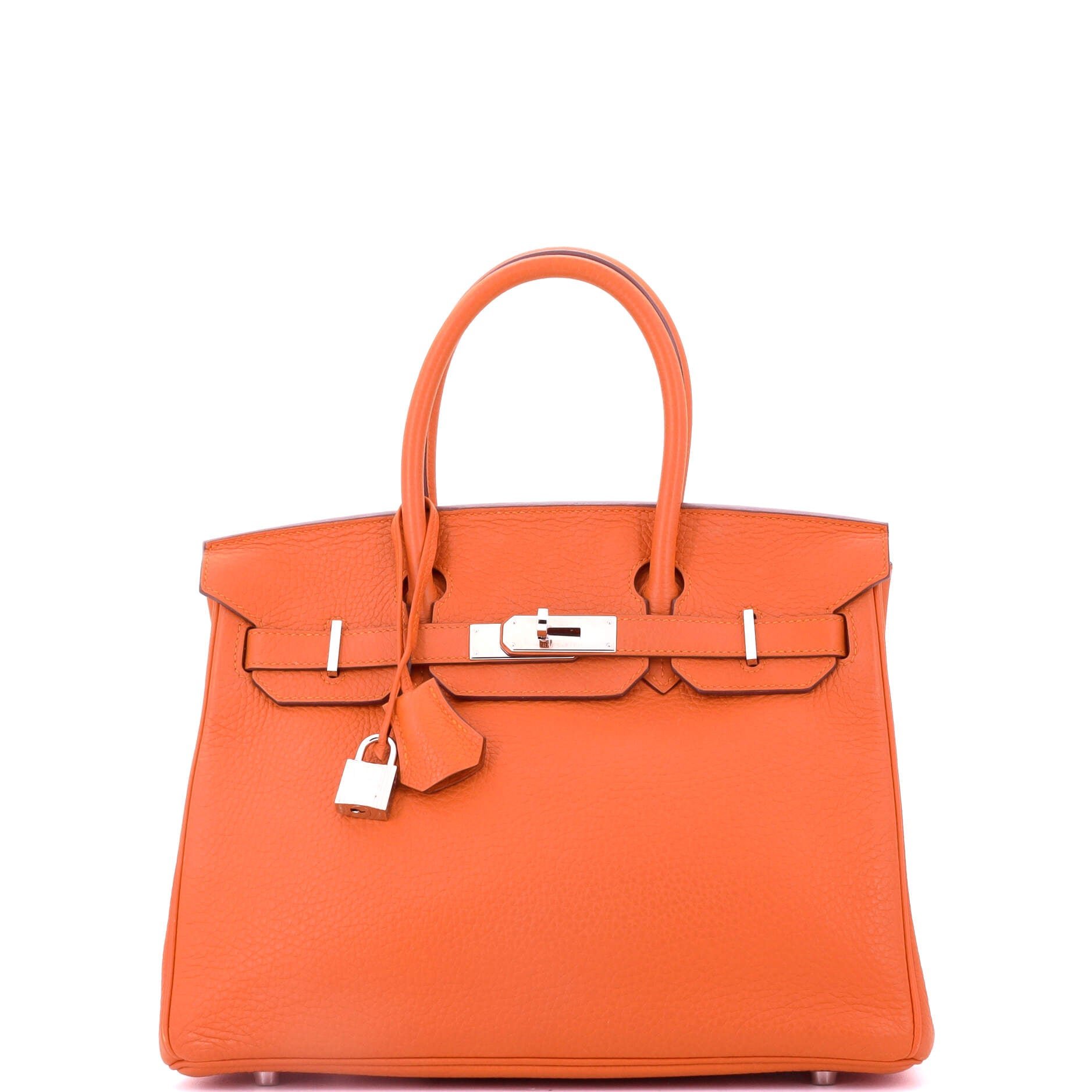 Hermes Birkin Handbag Feu Clemence with Palladium Hardware 30