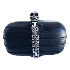 Alexander McQueen Skull leather clutch bag