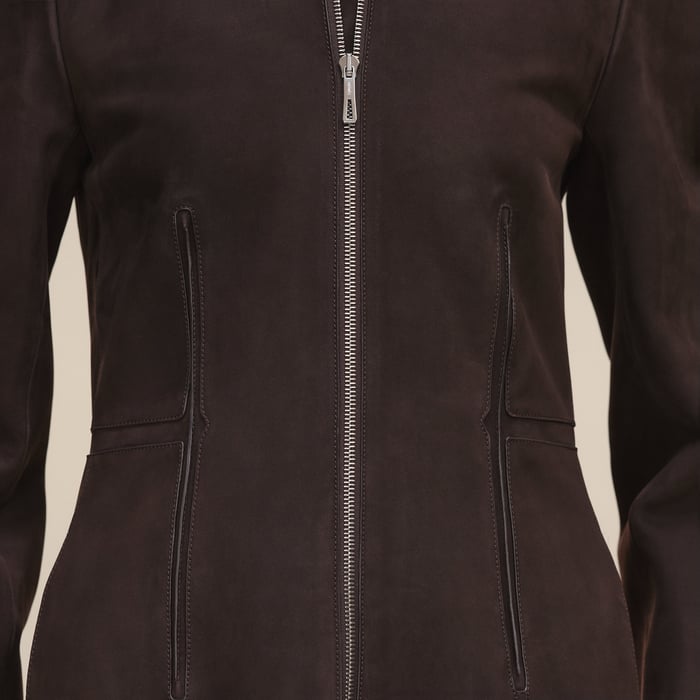 Marron Ébène Fitted Coat