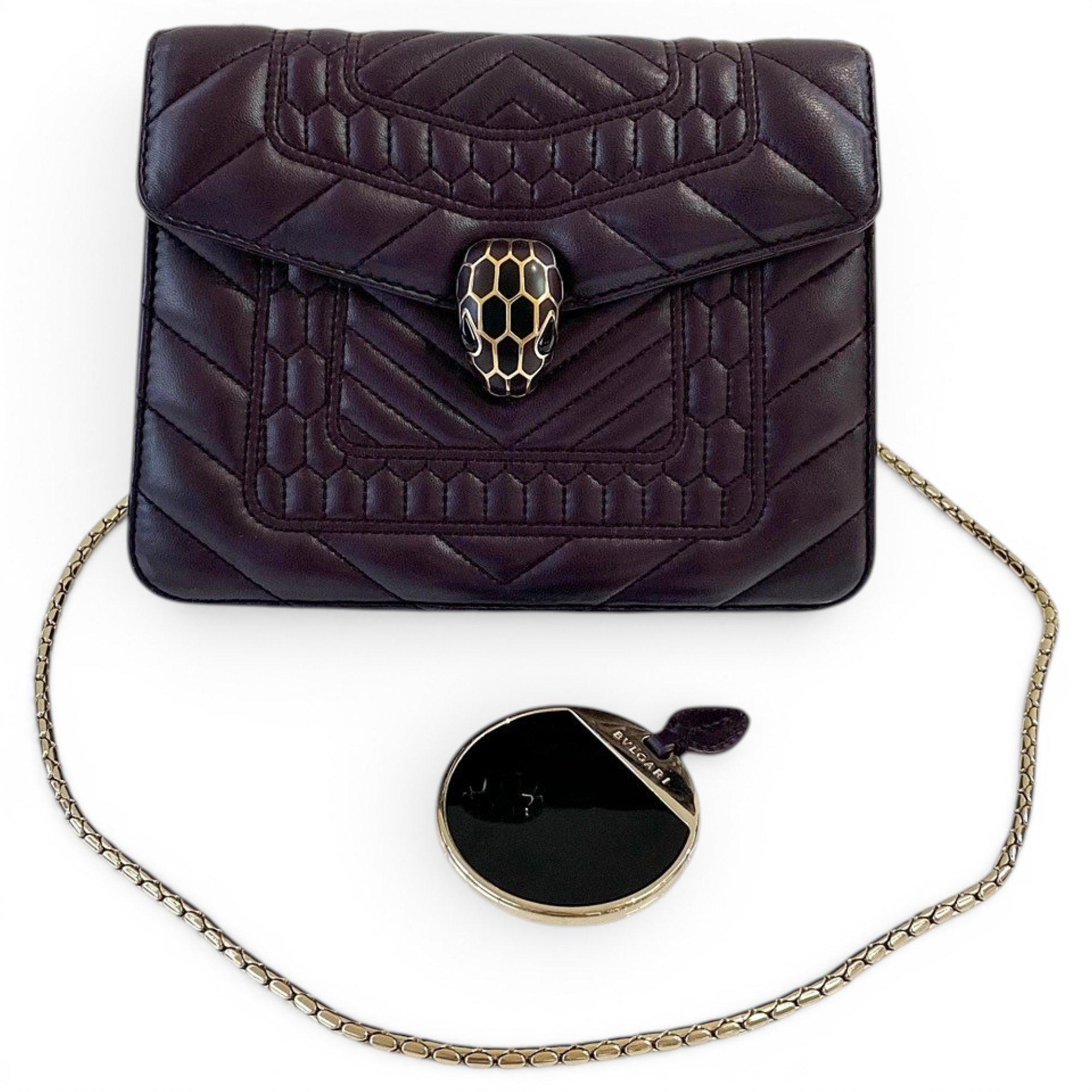 Serpenti leather handbag