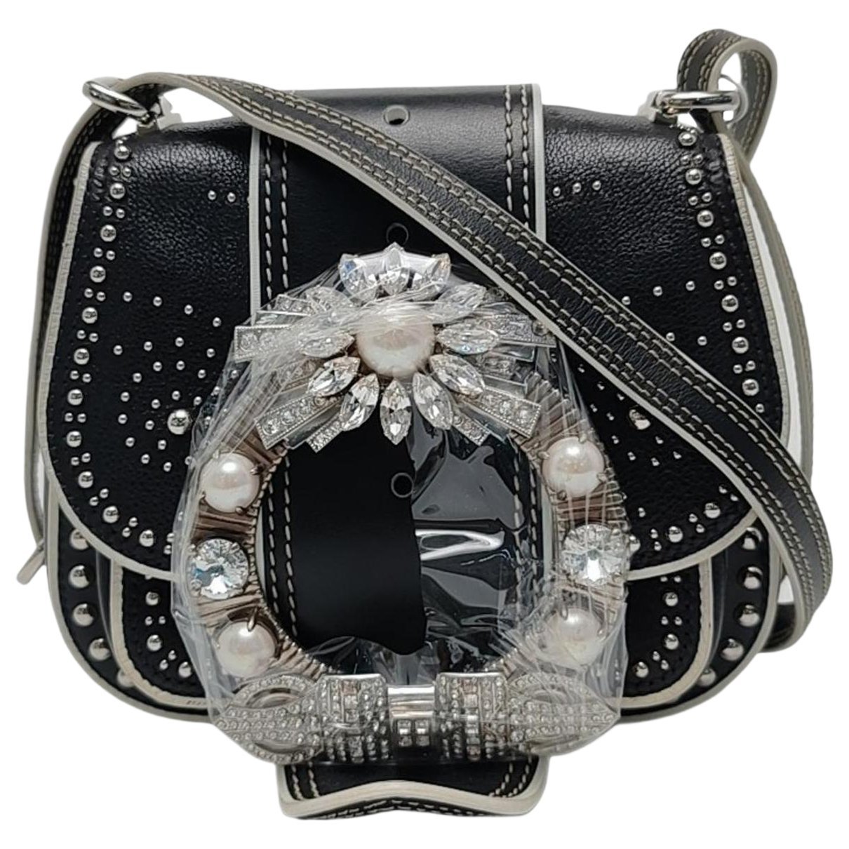 Miu Lady leather handbag