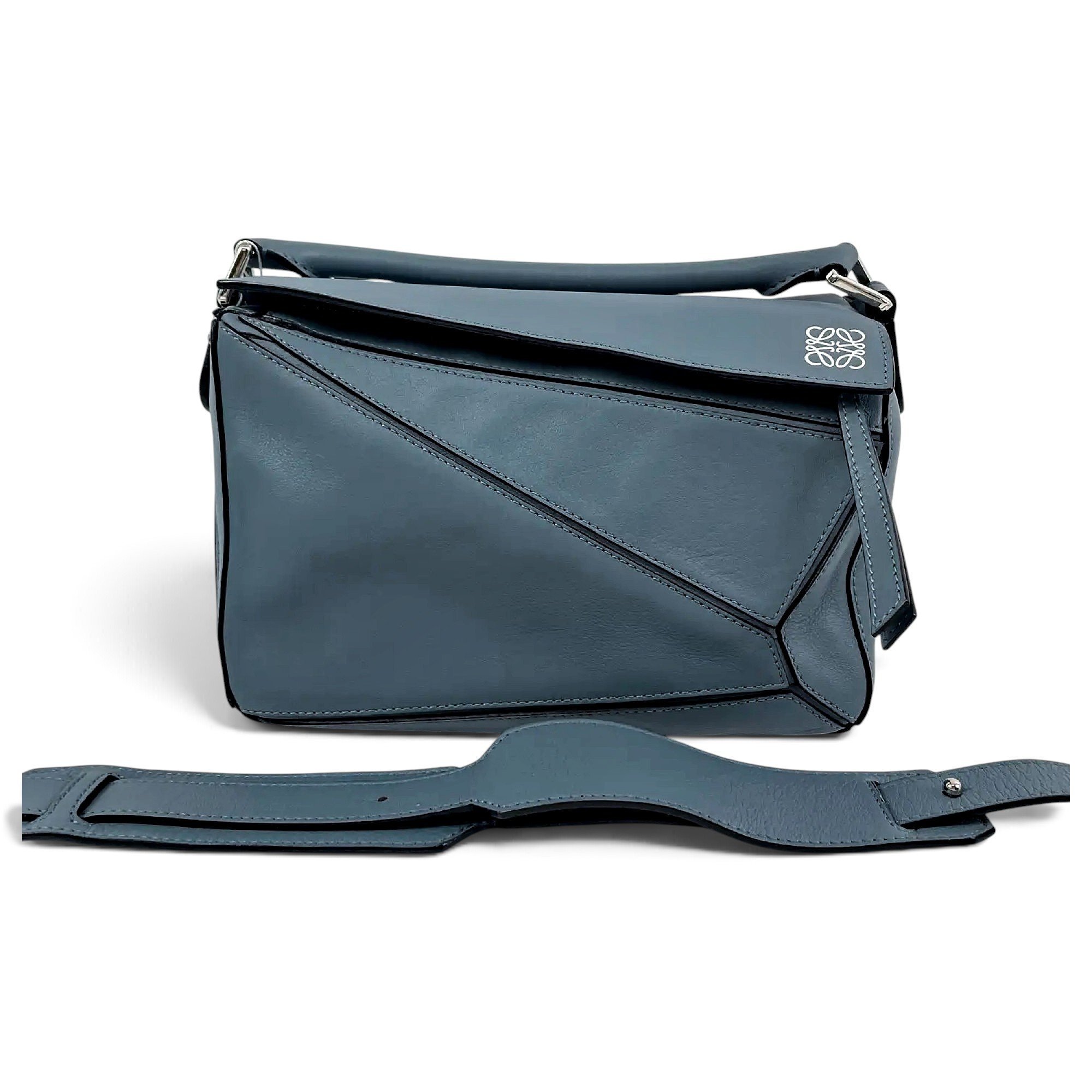 Puzzle leather handbag