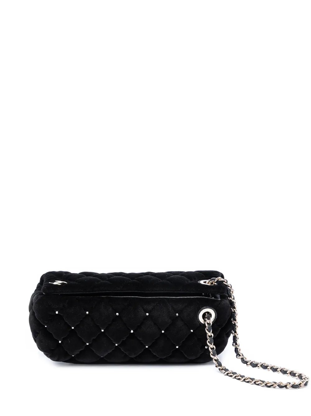 2021-2026 Quilted Velvet Diamante Wristlet clutch bag