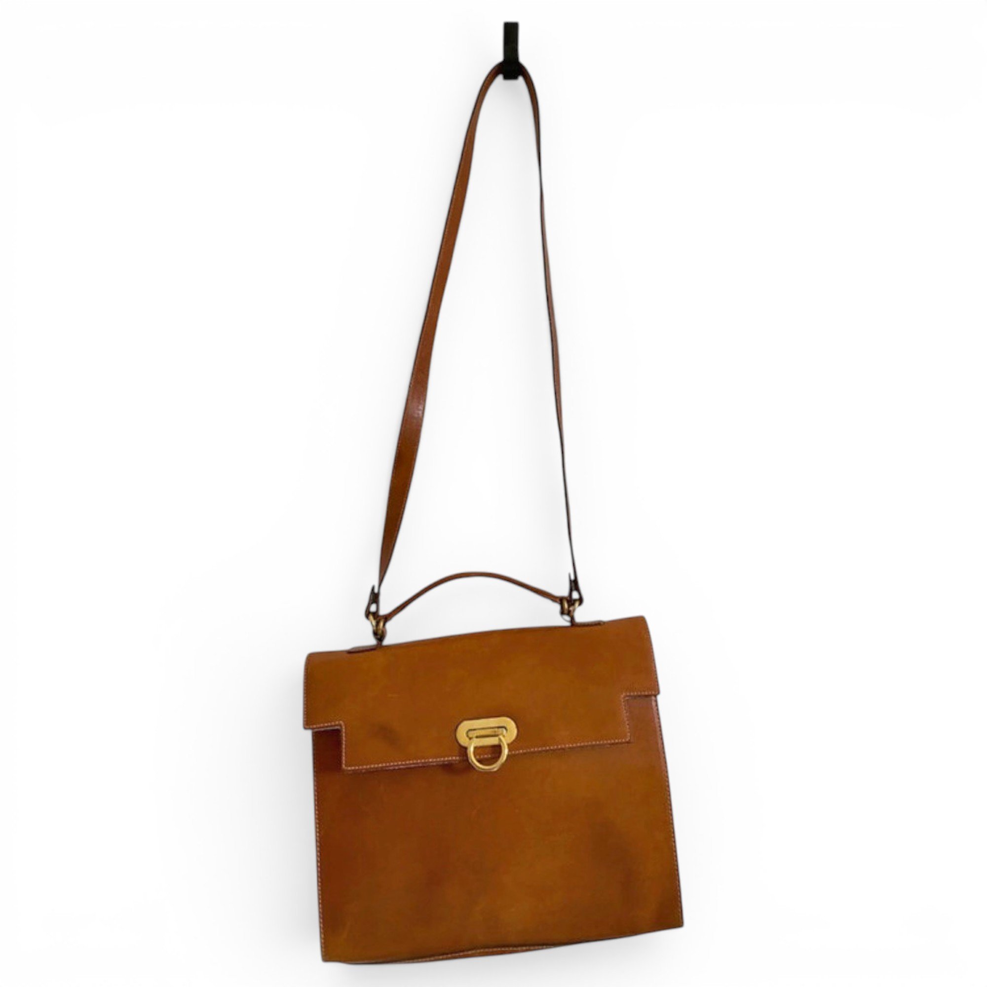 Leather clutch bag