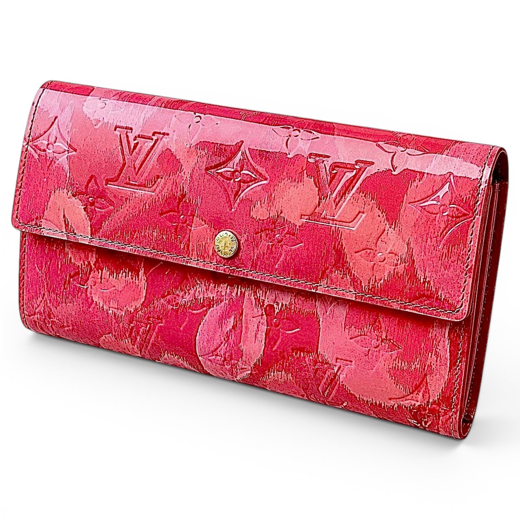 Louis Vuitton Neverfull patent leather clutch bag