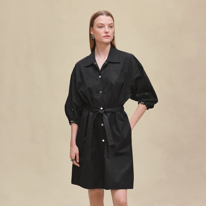 Noir "Mosaique" Shirt Dress