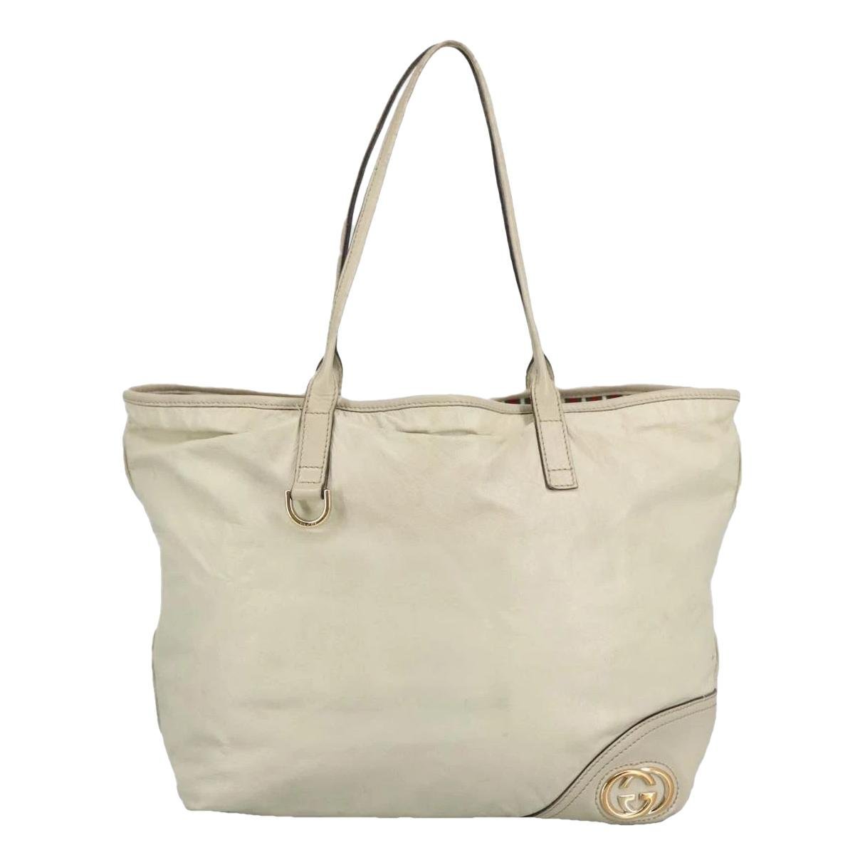 Leather tote