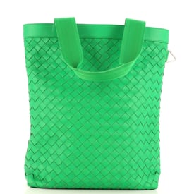 Bottega Veneta Open Tote Intrecciato Nappa and Canvas Tall