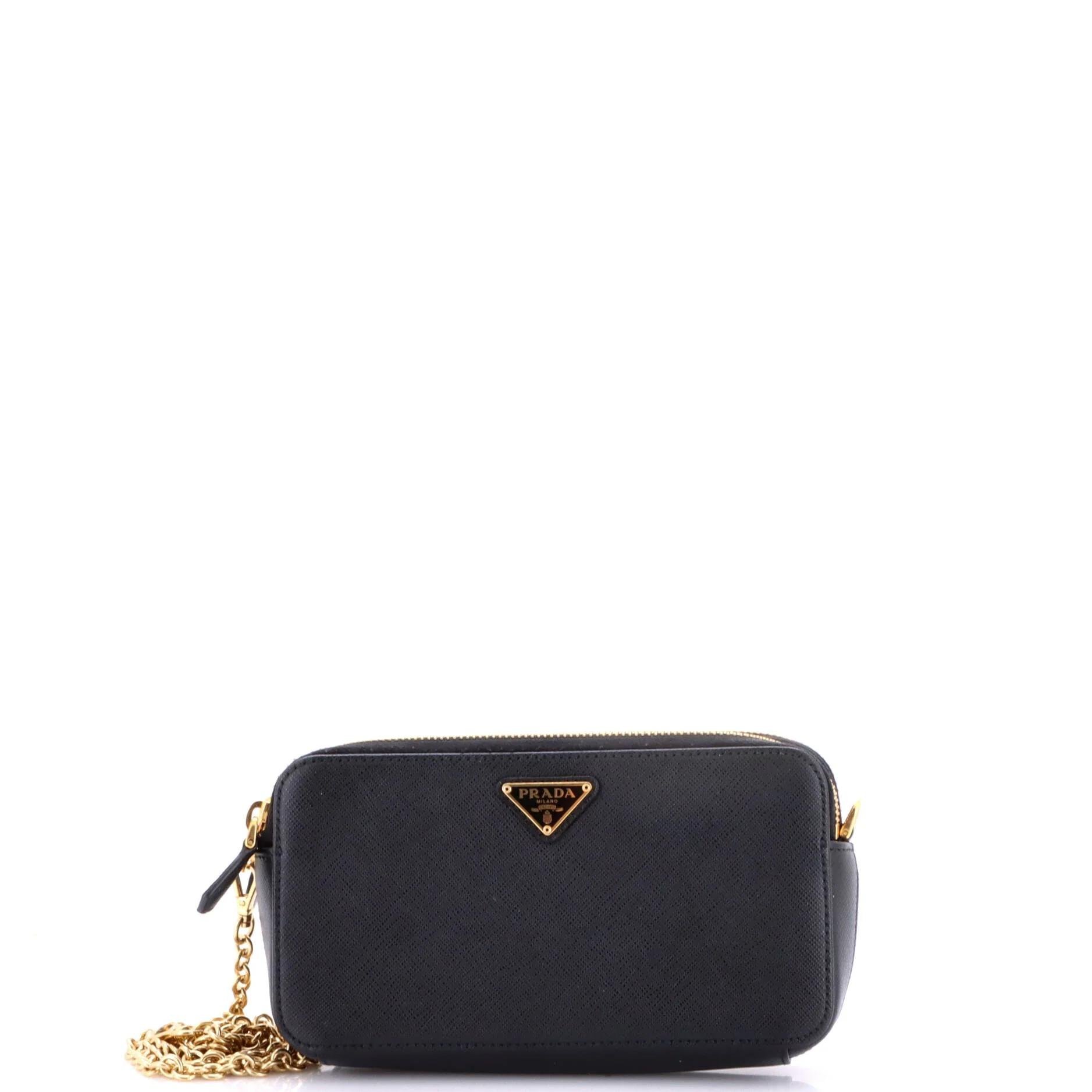 Leather clutch bag