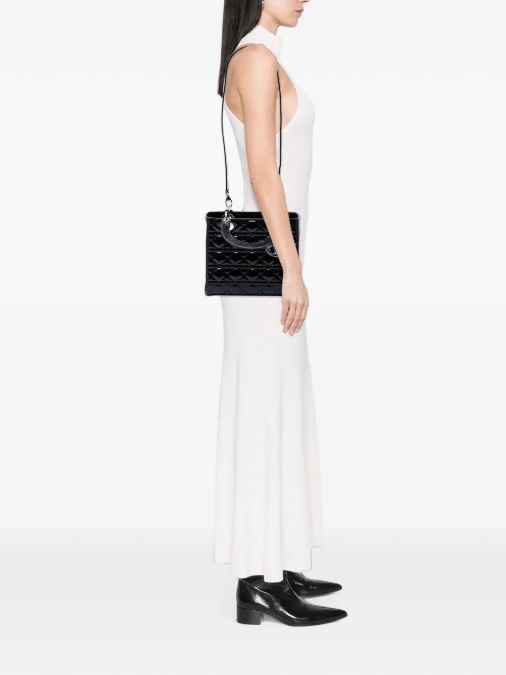 2012 Medium Patent Cannage Lady Dior satchel