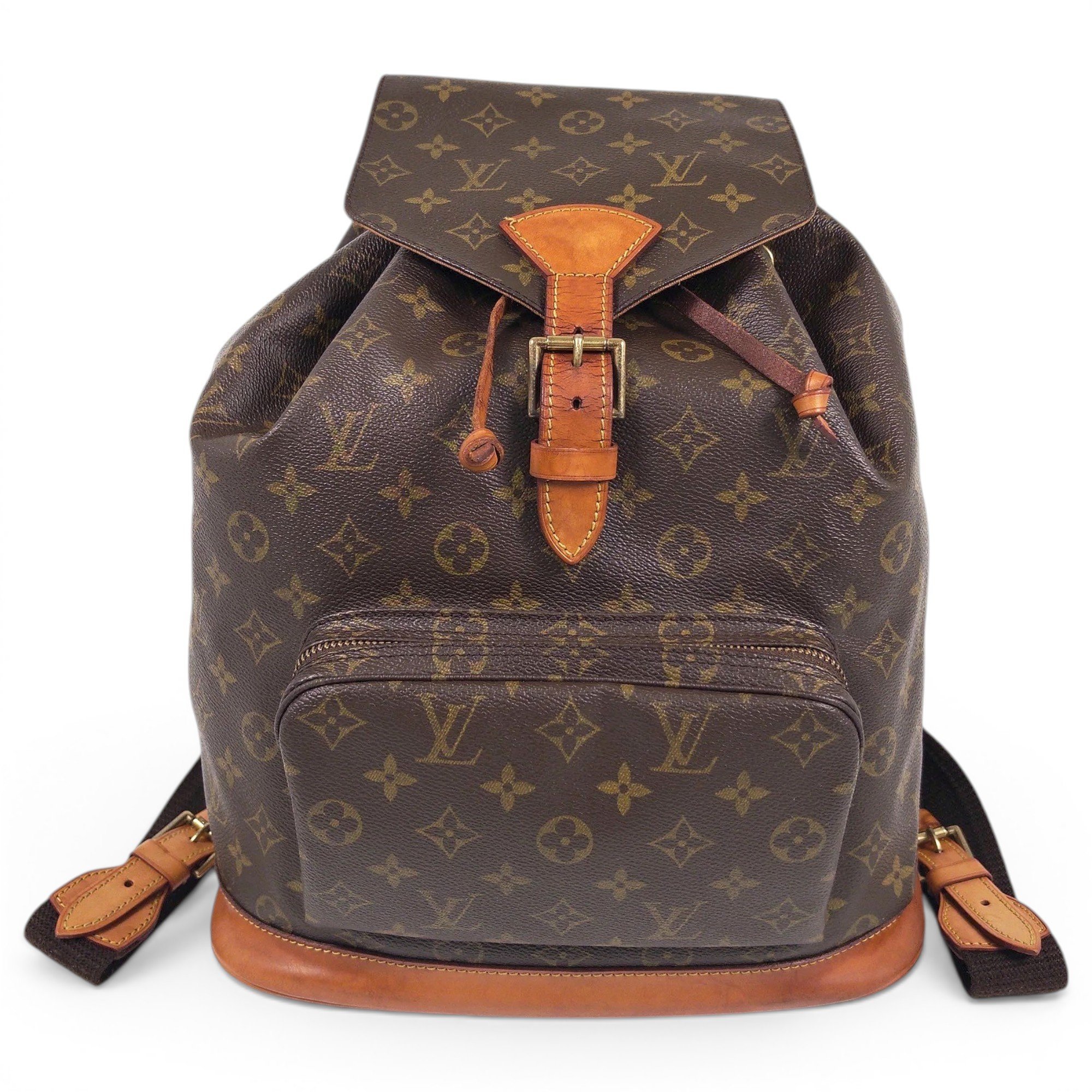 Montsouris Vintage leather backpack