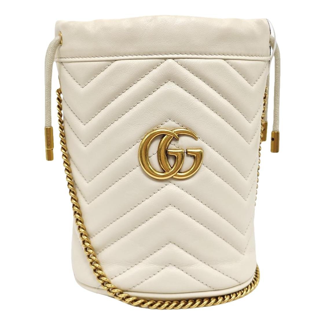 GG Marmont Chain Bucket leather crossbody bag