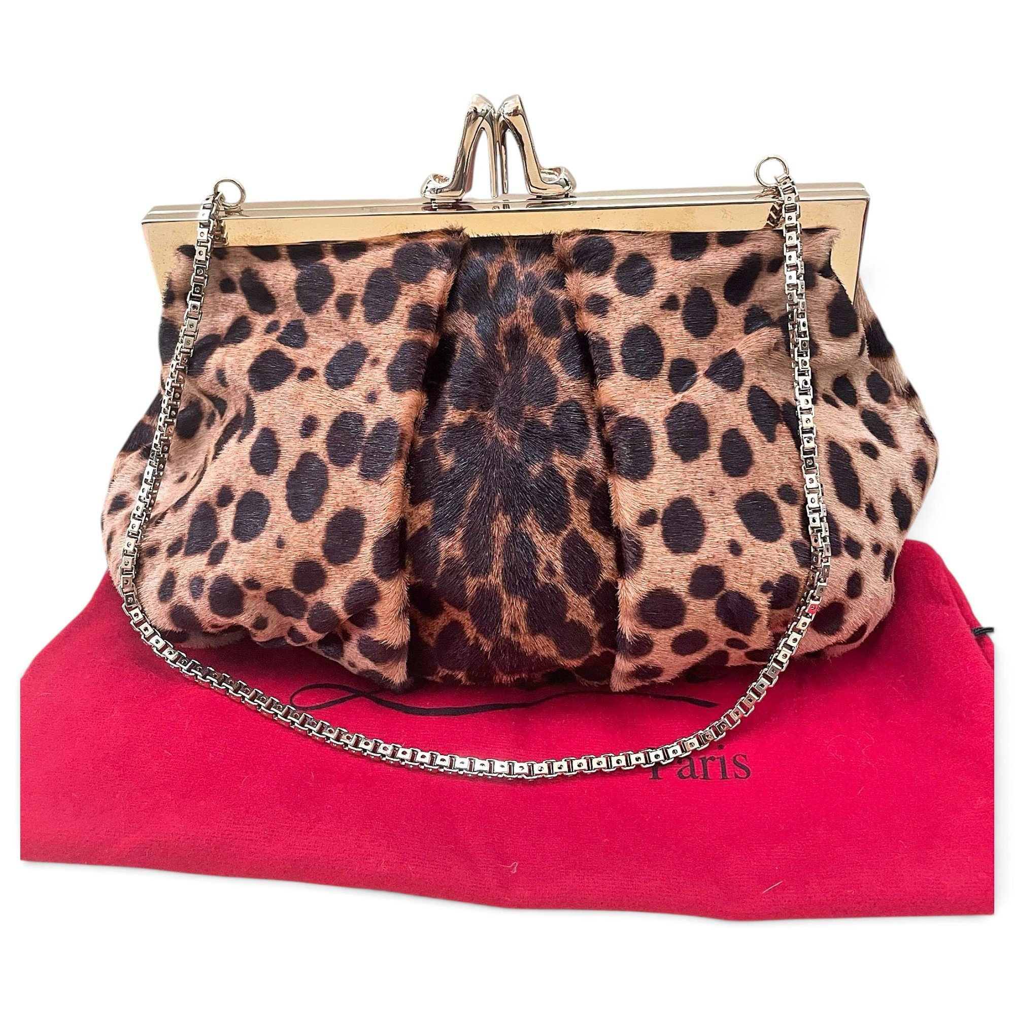 Christian Louboutin Pony-style calfskin clutch bag