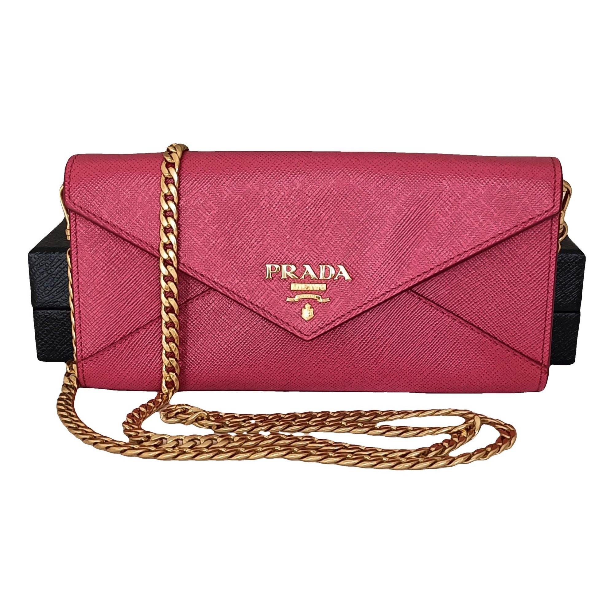 Leather clutch bag