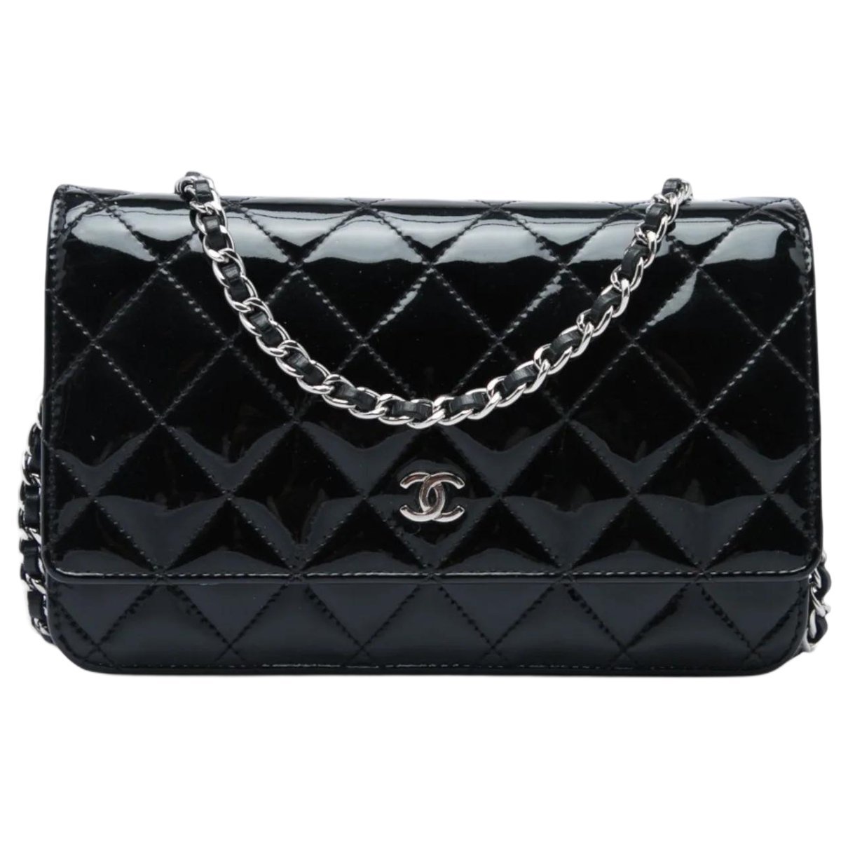 Wallet On Chain leather crossbody bag