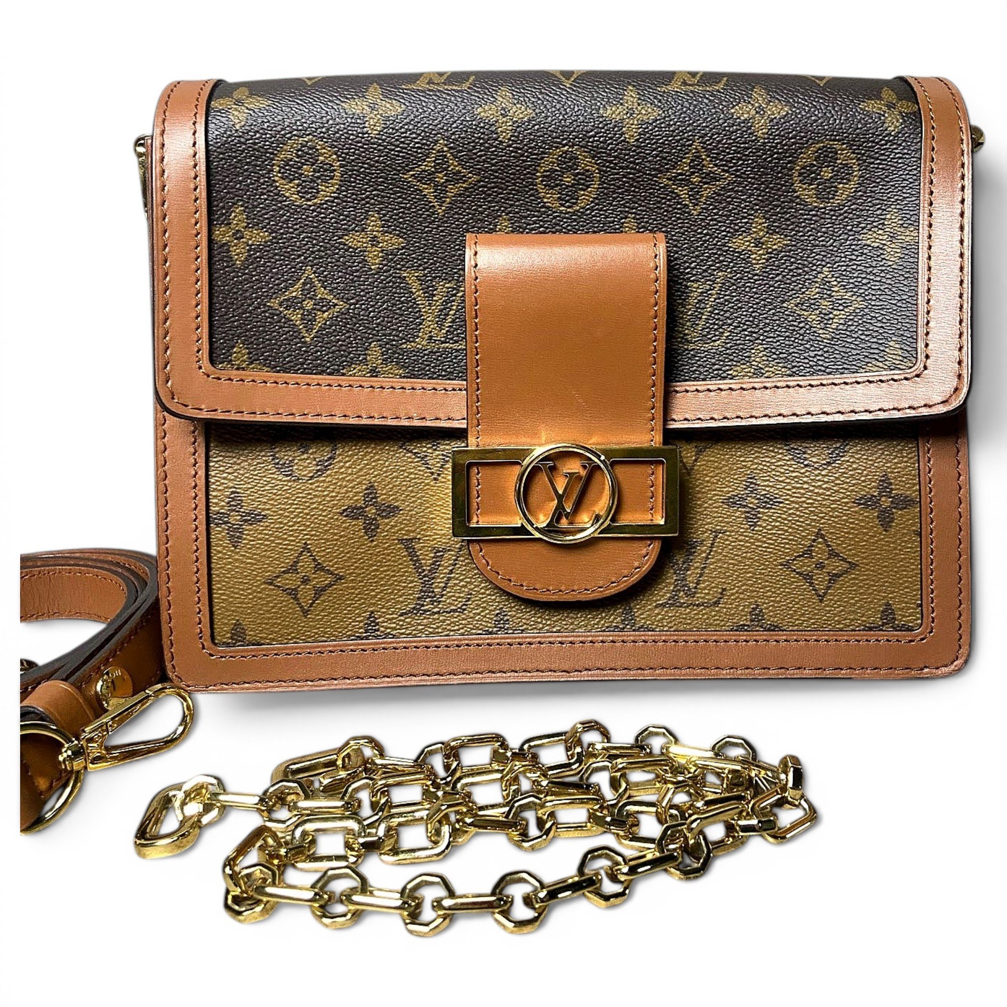 Dauphine leather handbag