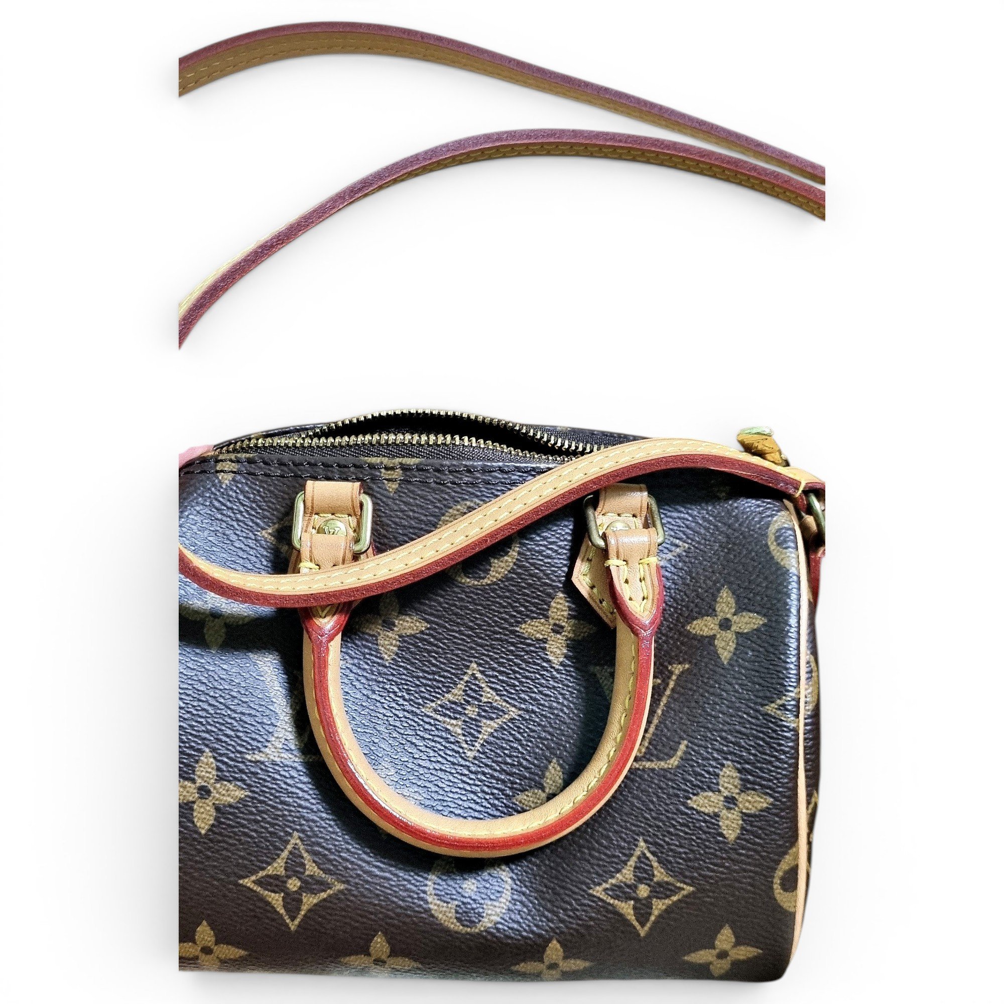 Louis Vuitton Nano Speedy / Mini HL leather crossbody bag