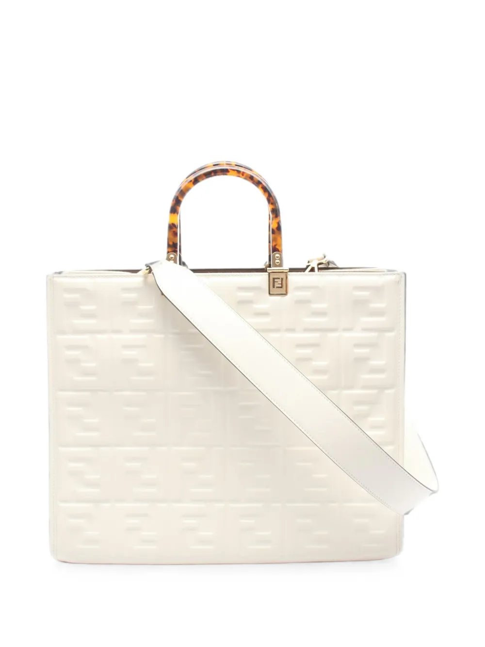 Fendi 2010s medium Sunshine FF-embossed tote bag