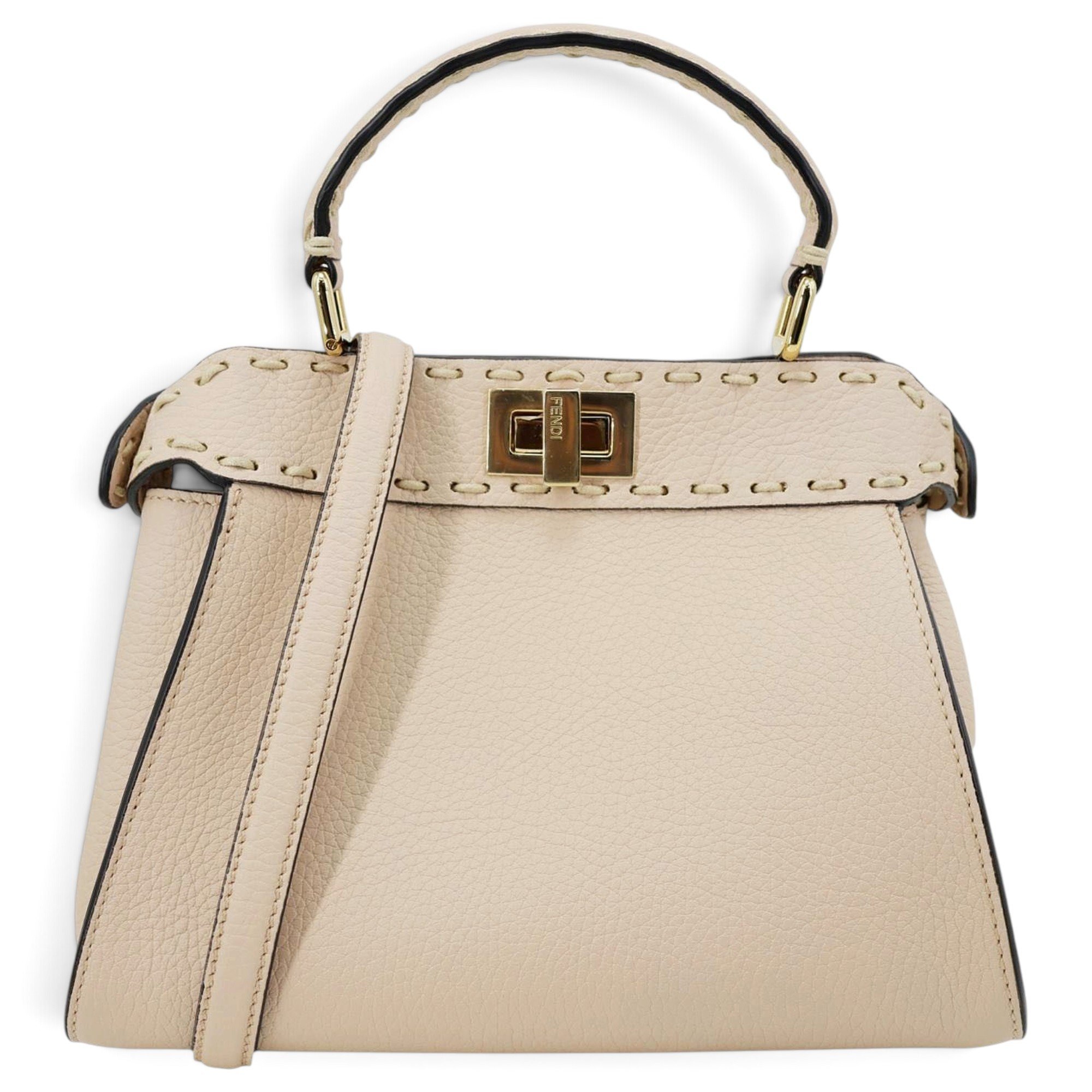 Peekaboo leather satchel