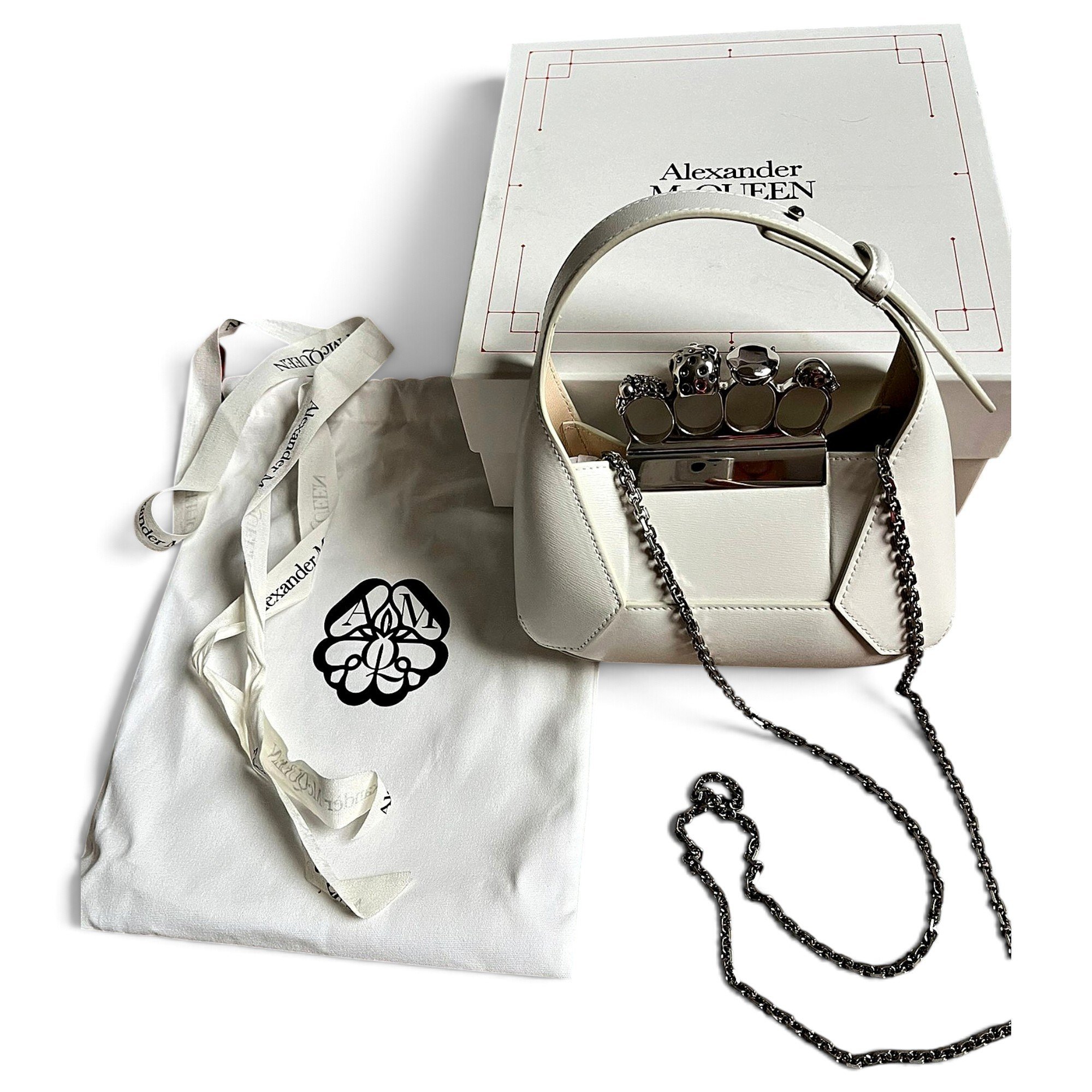 Skull leather handbag