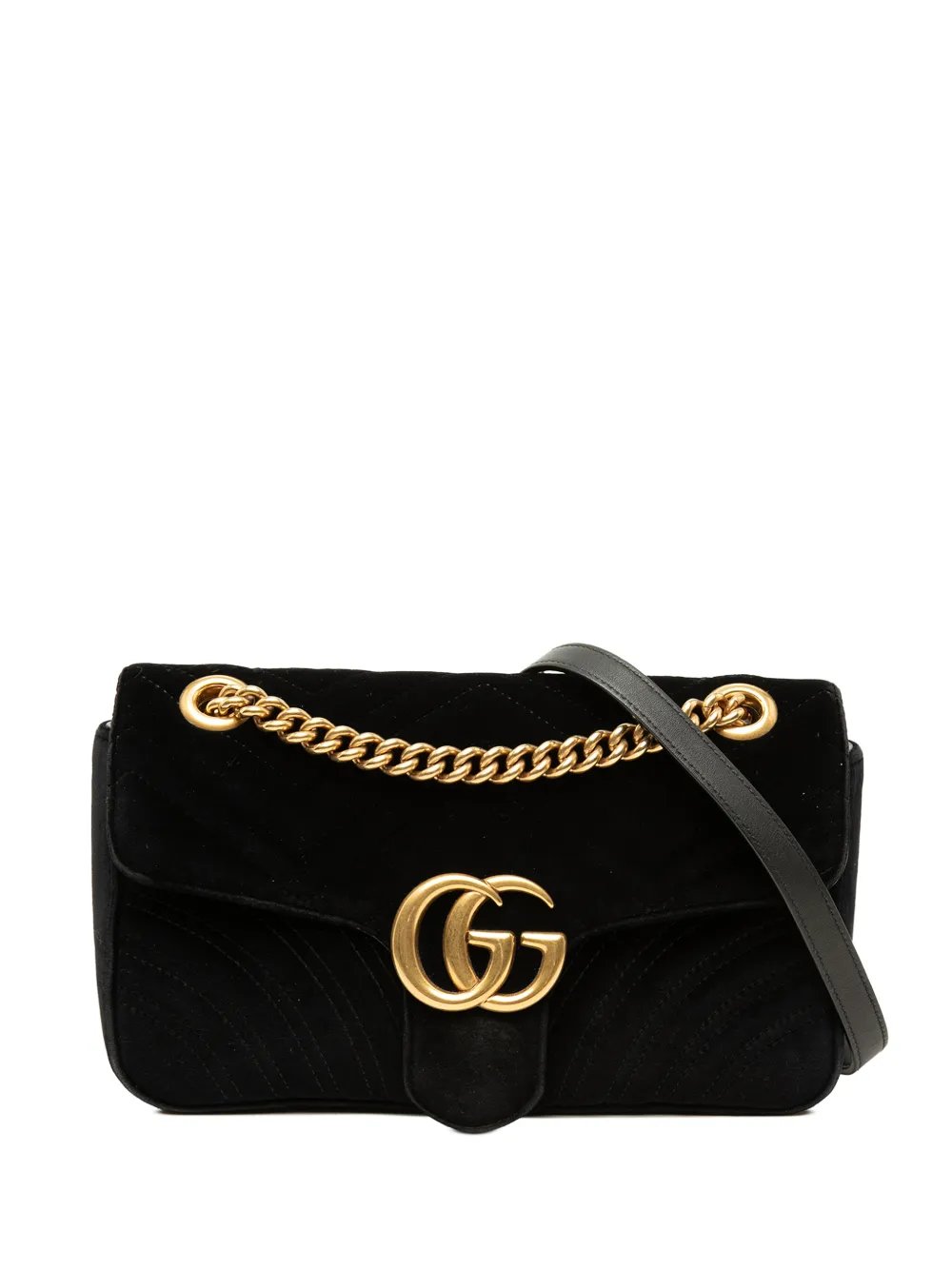 2016-2026 Medium GG Marmont Matelasse Velvet shoulder bag