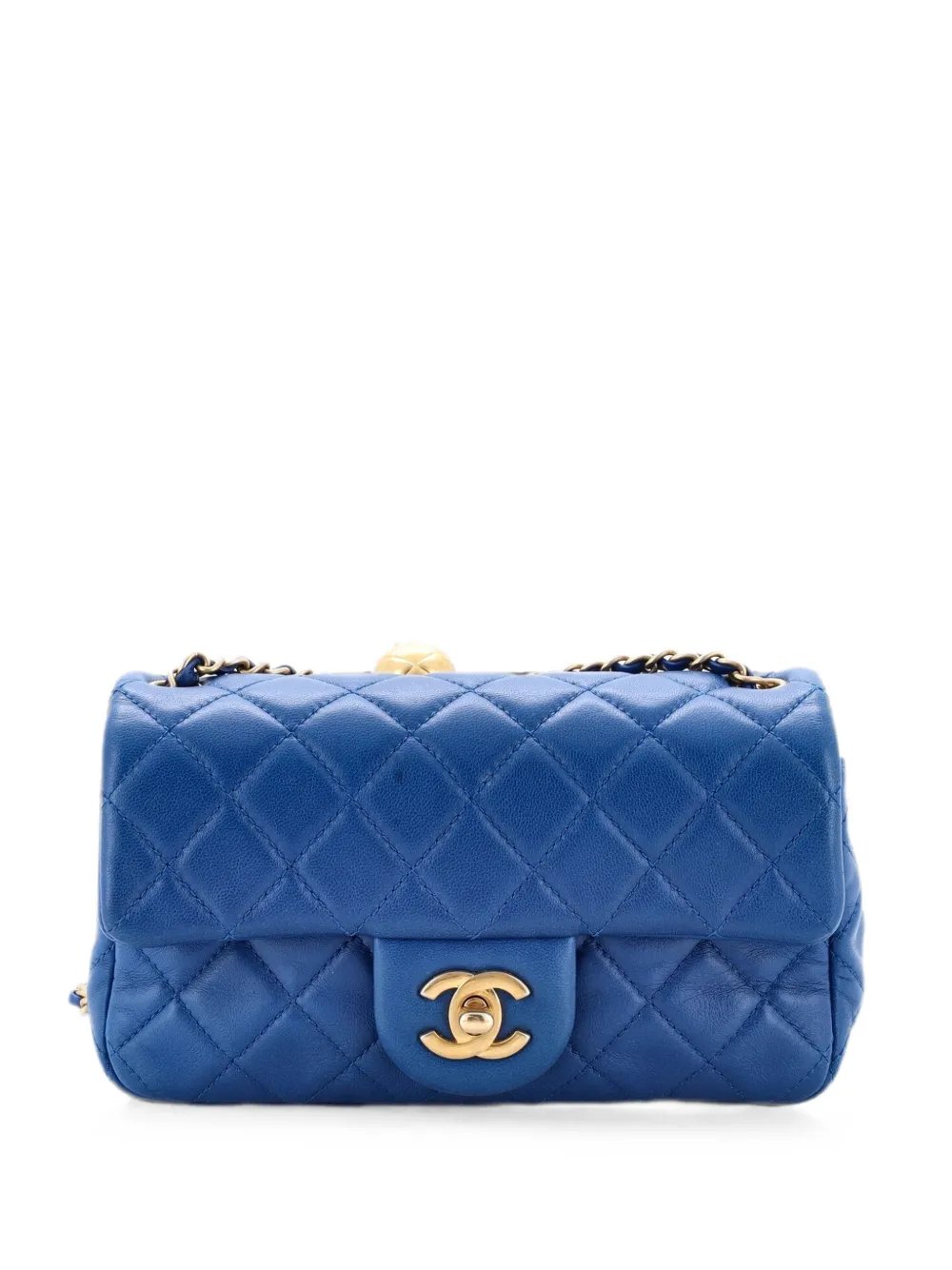 Pearl Crush Flap Bag Quilted Lambskin Mini crossbody bag