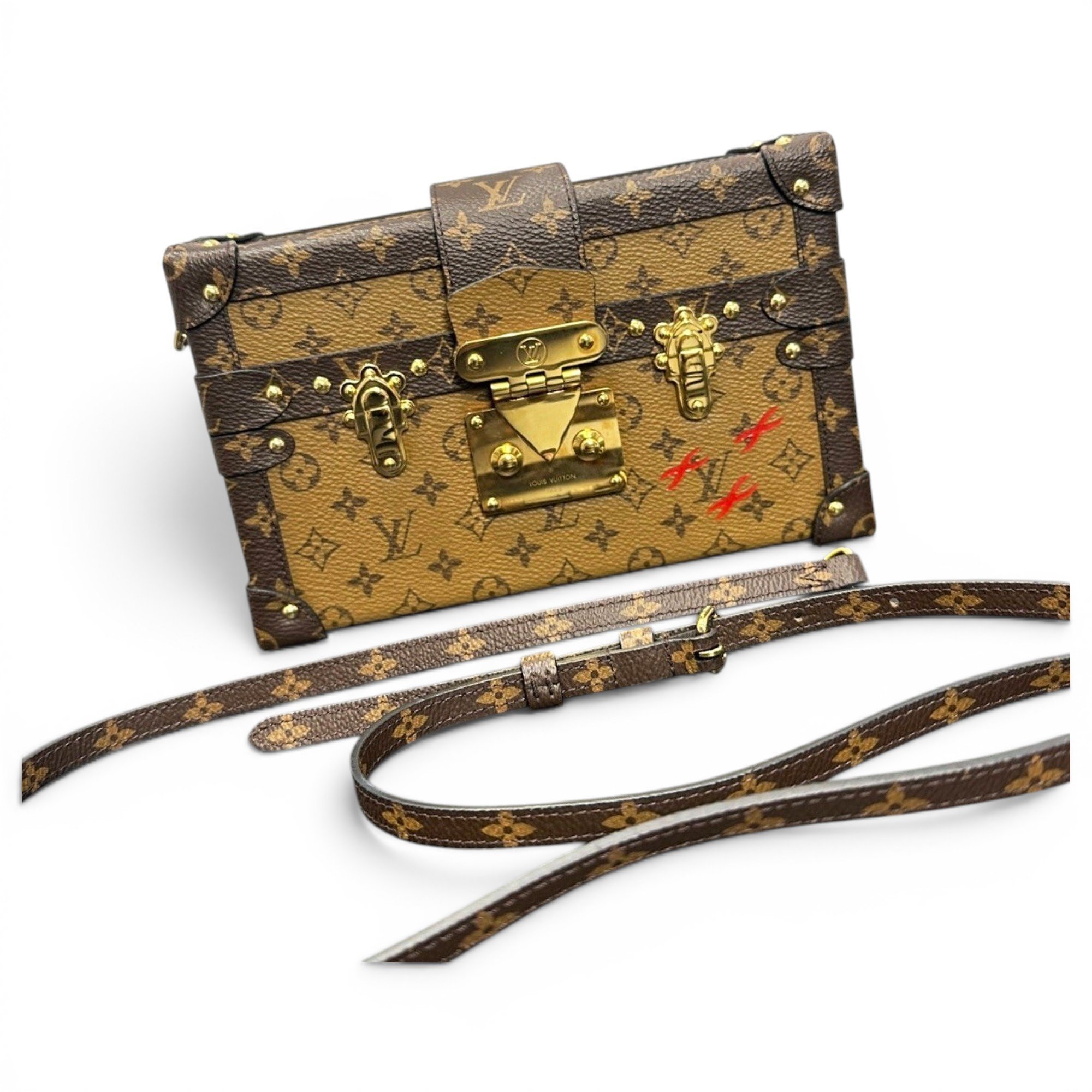 Petite Malle leather handbag