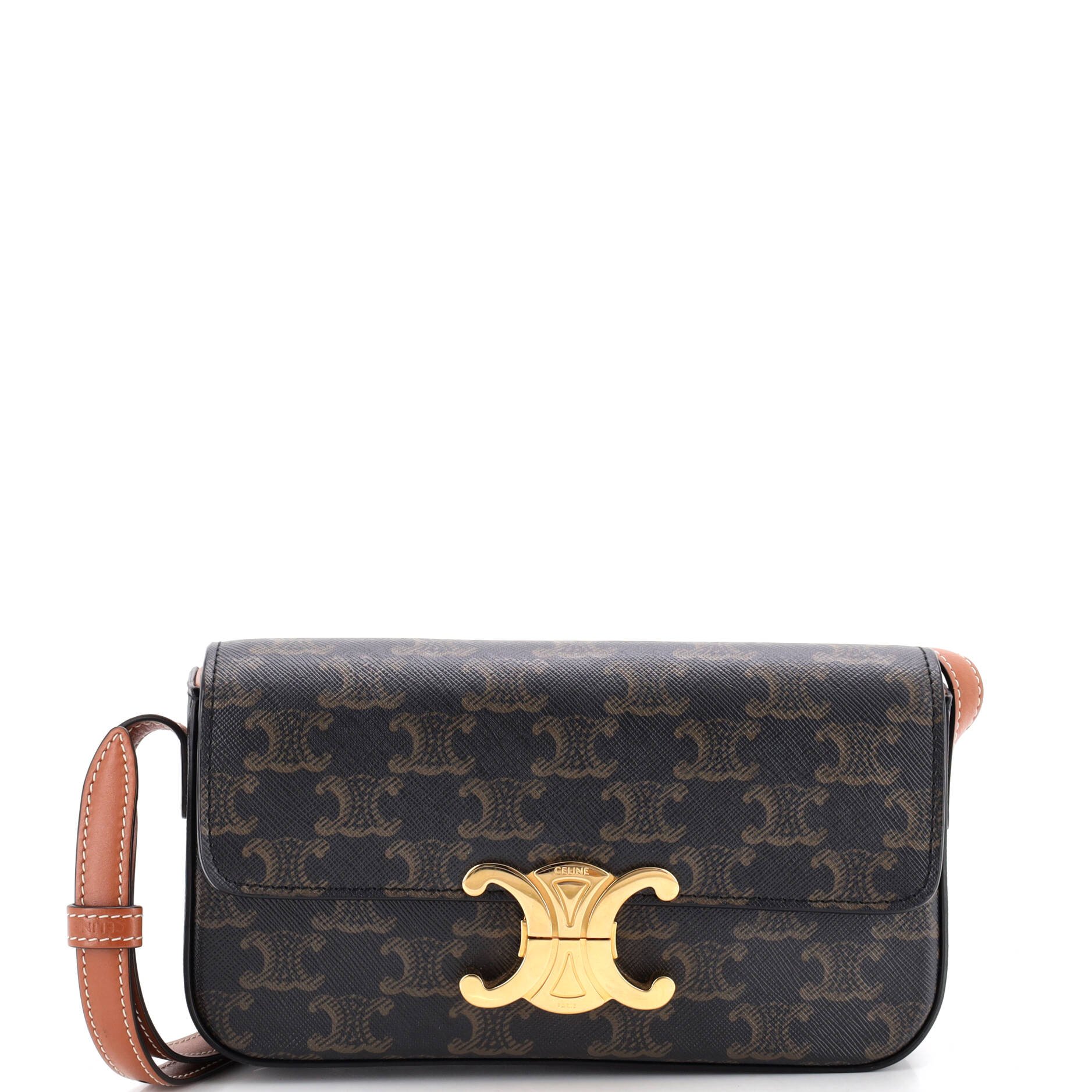 Triomphe East-West Shoulder Bag Triomphe Coated Canvas
