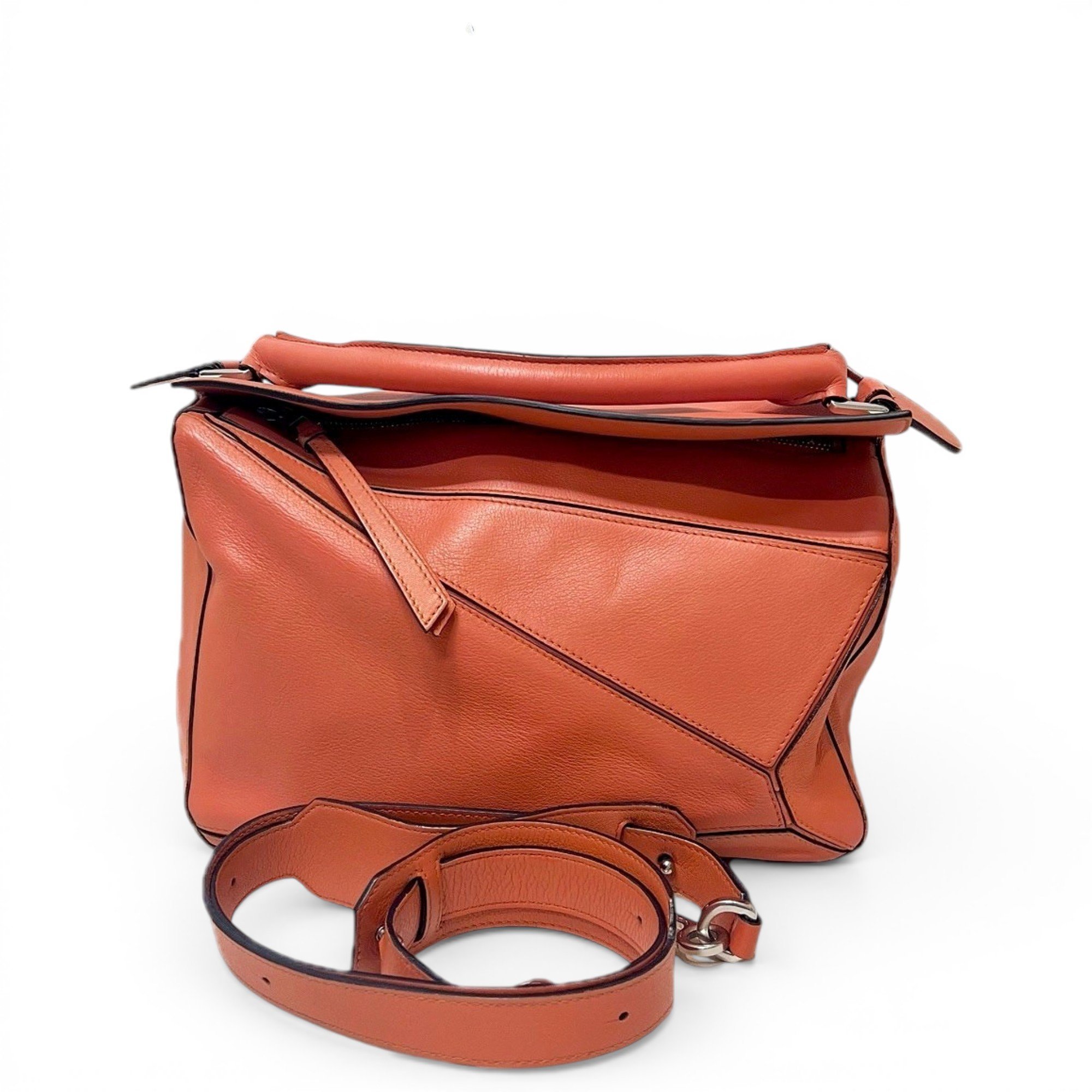 Puzzle leather handbag