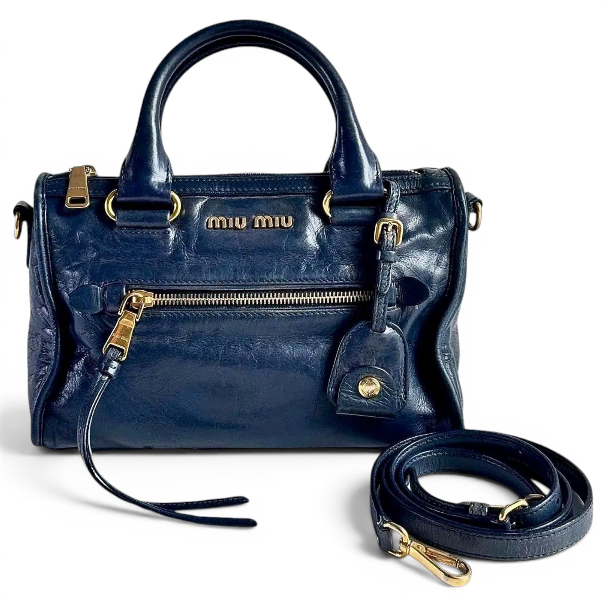 Vitello leather crossbody bag