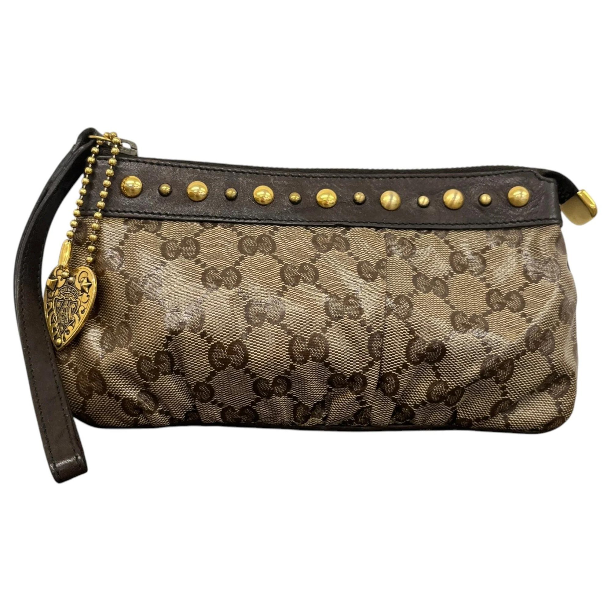 Leather clutch bag