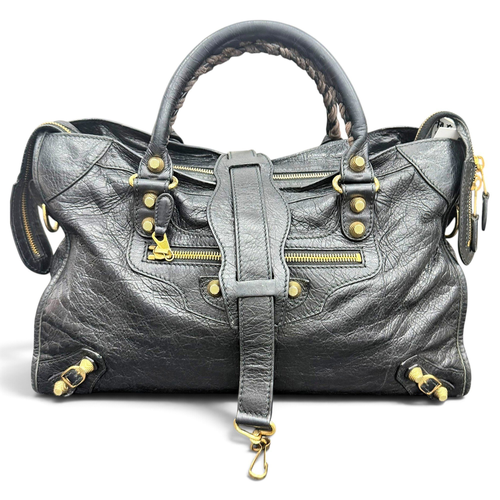 Classic Metalic leather handbag