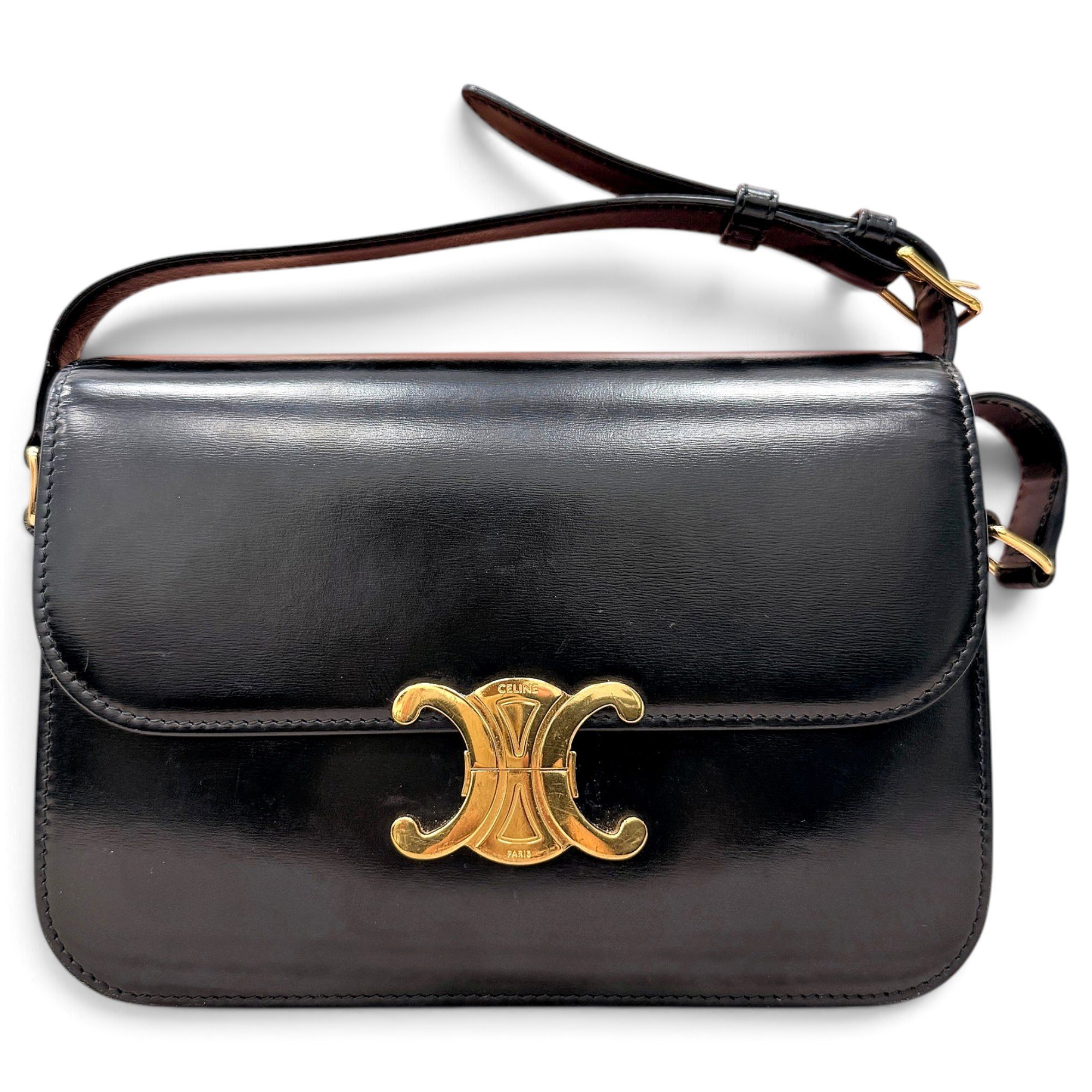 Triomphe leather handbag