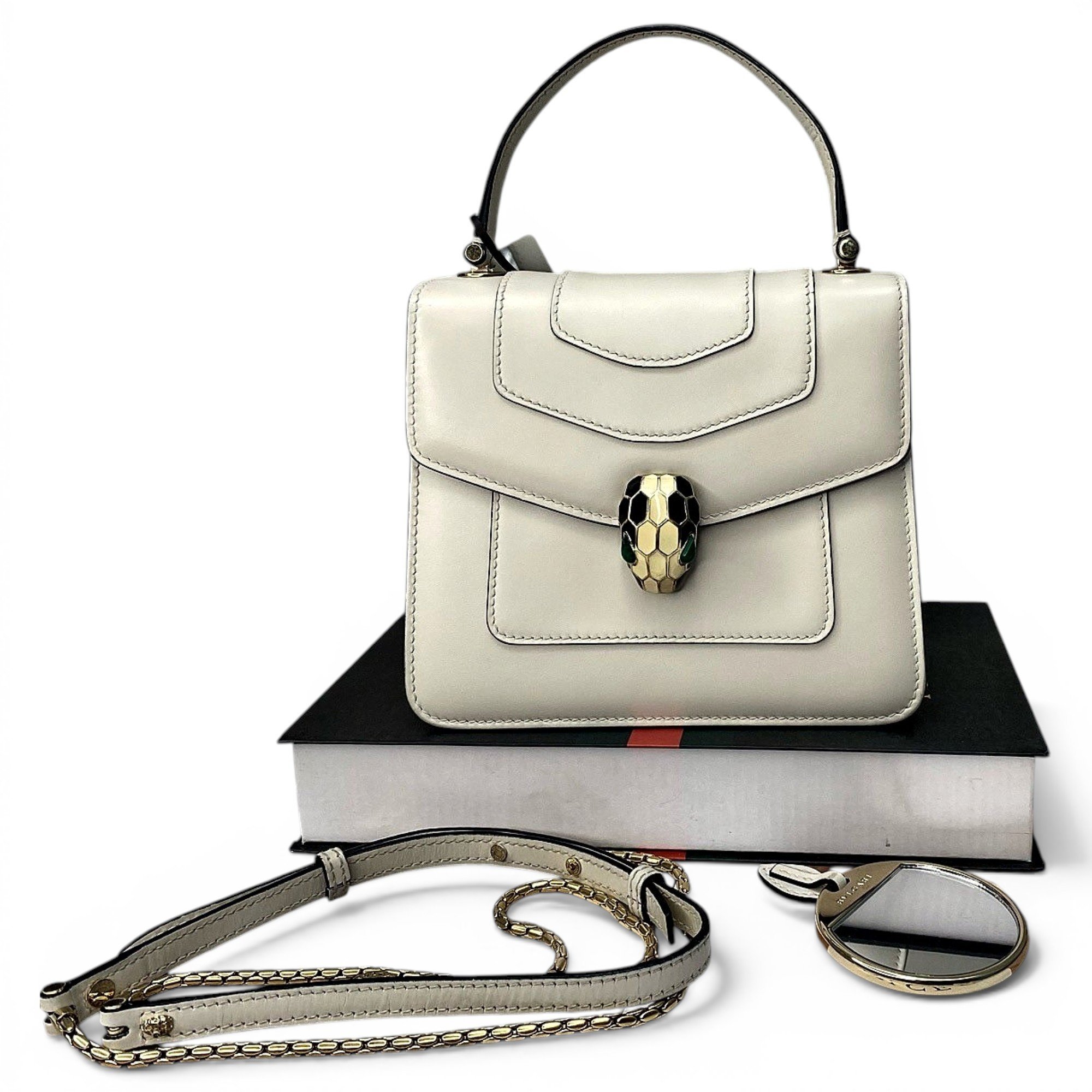 Serpenti leather handbag