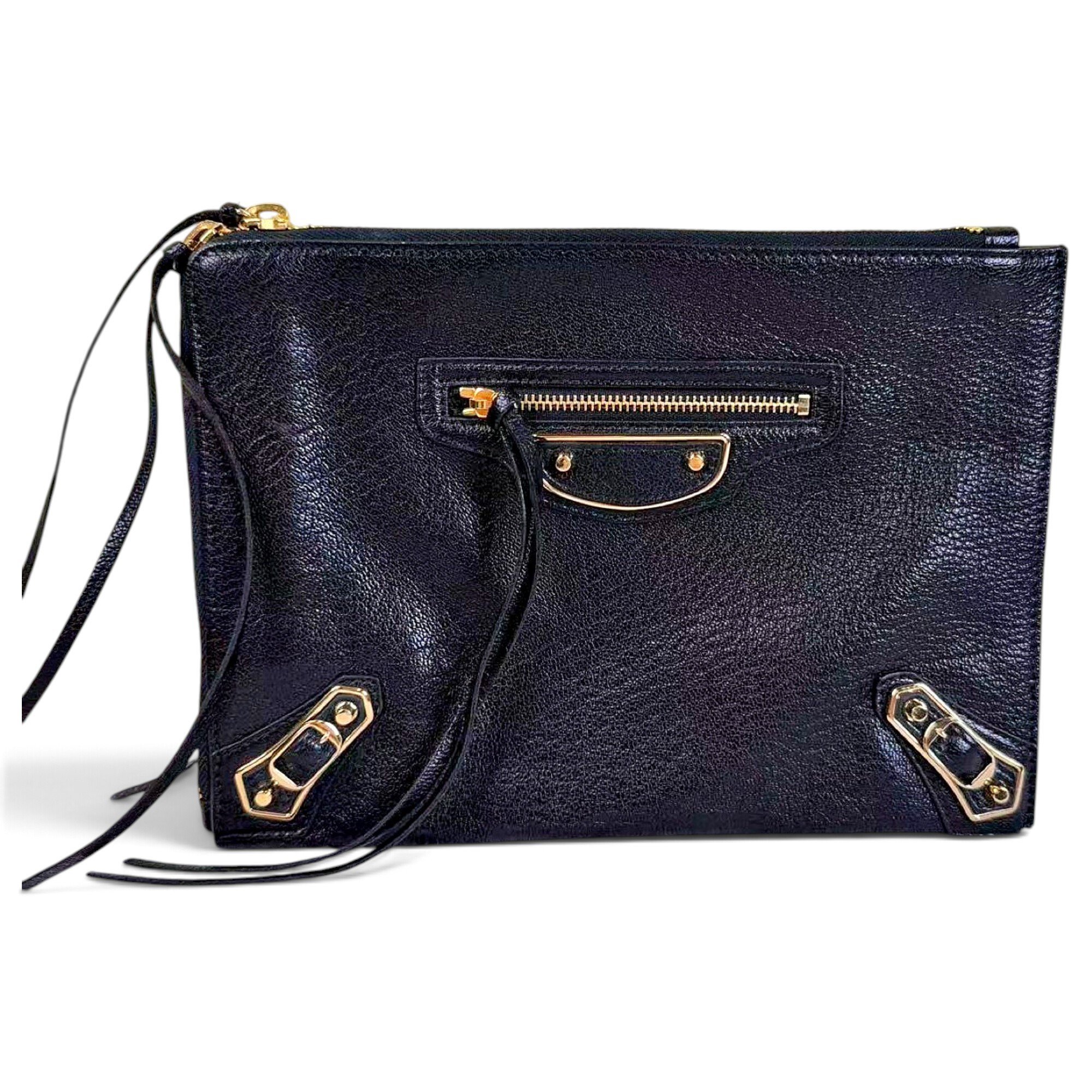 City Clip leather clutch bag