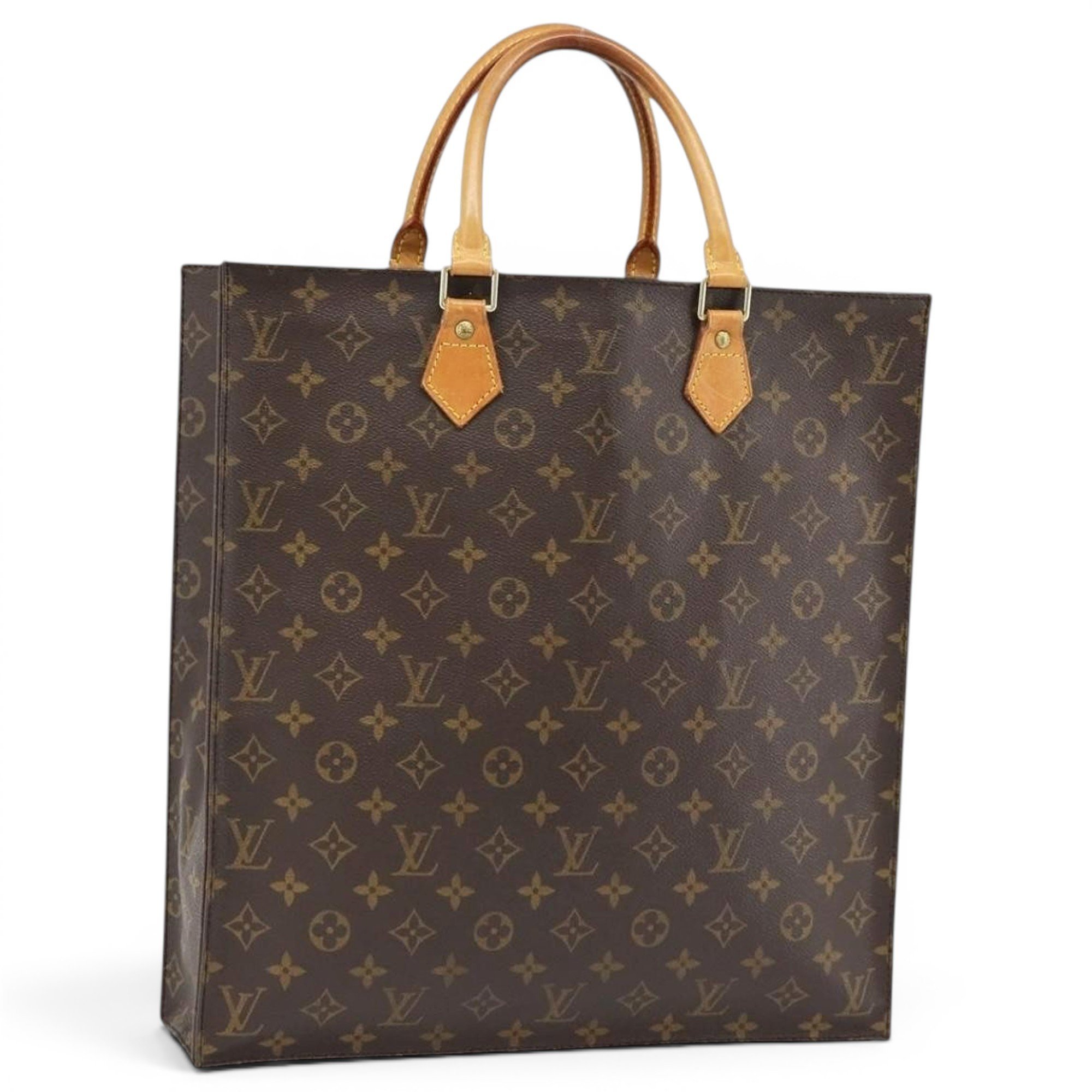 Plat leather handbag