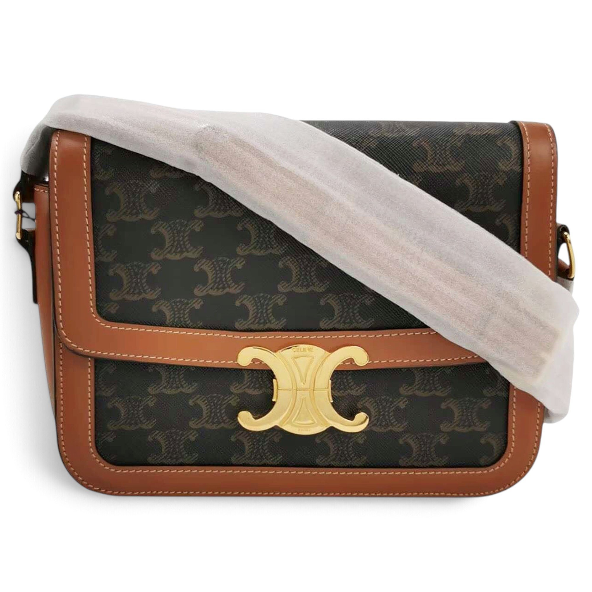 Triomphe leather handbag